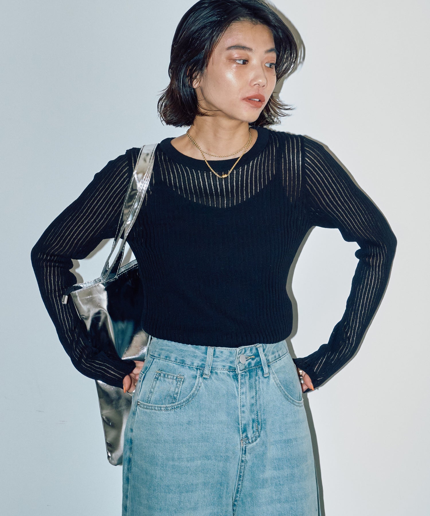 ストライプシアーロンT