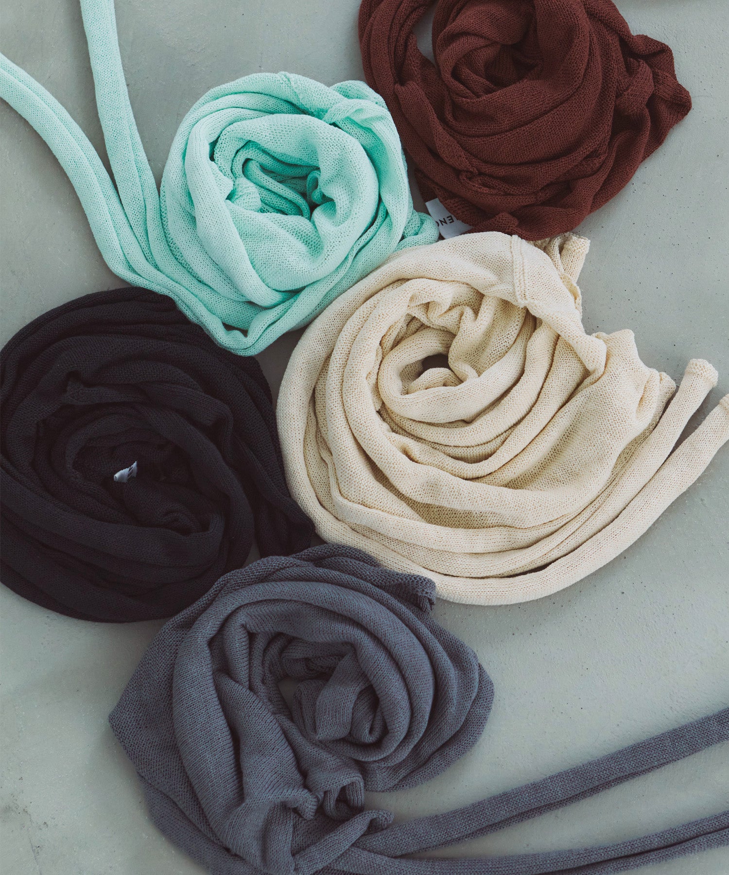 レイヤードニットラップスカート/巻きスカート