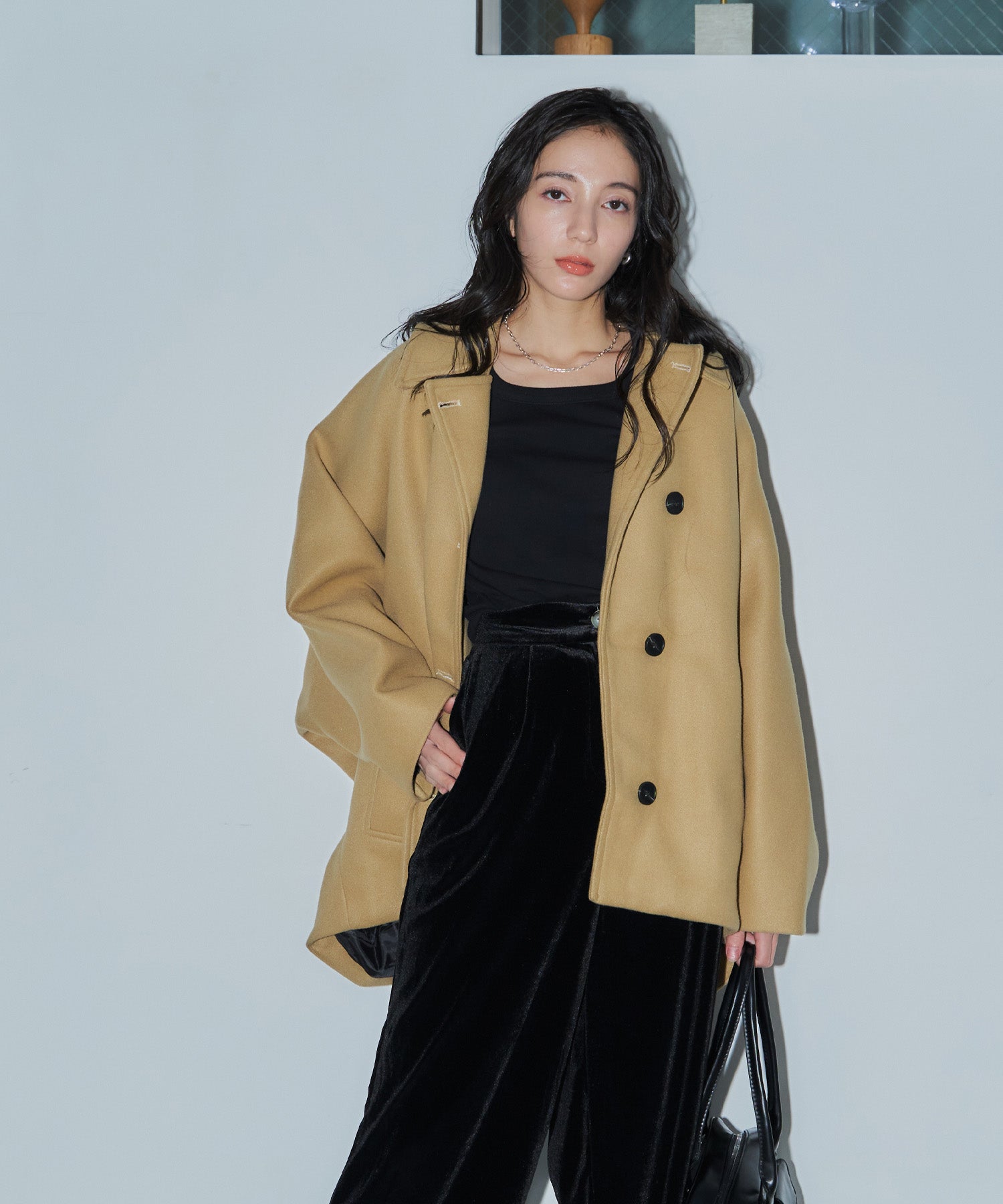 ボリュームスリーブミドルコート