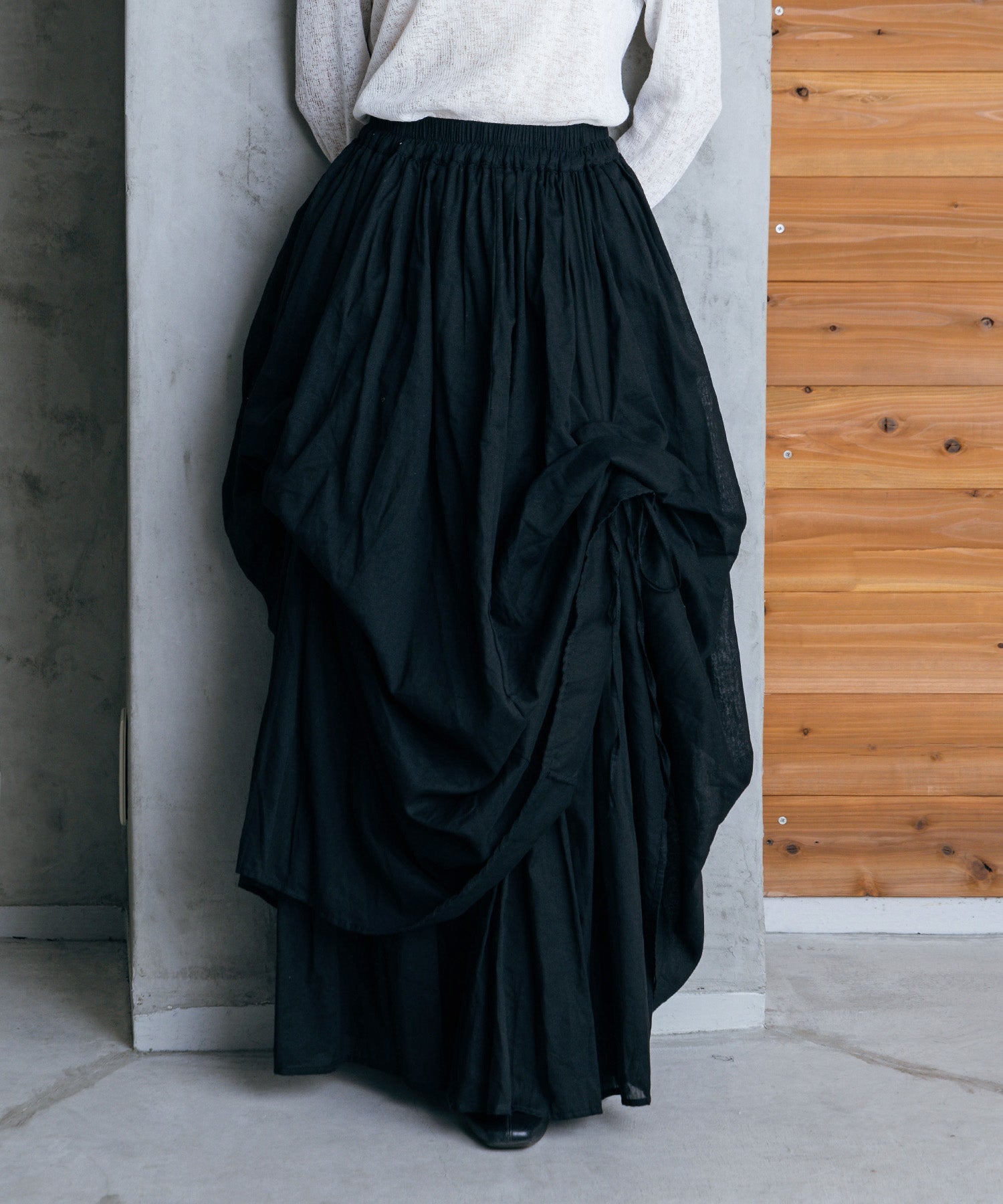 リリーボリュームロングスカート