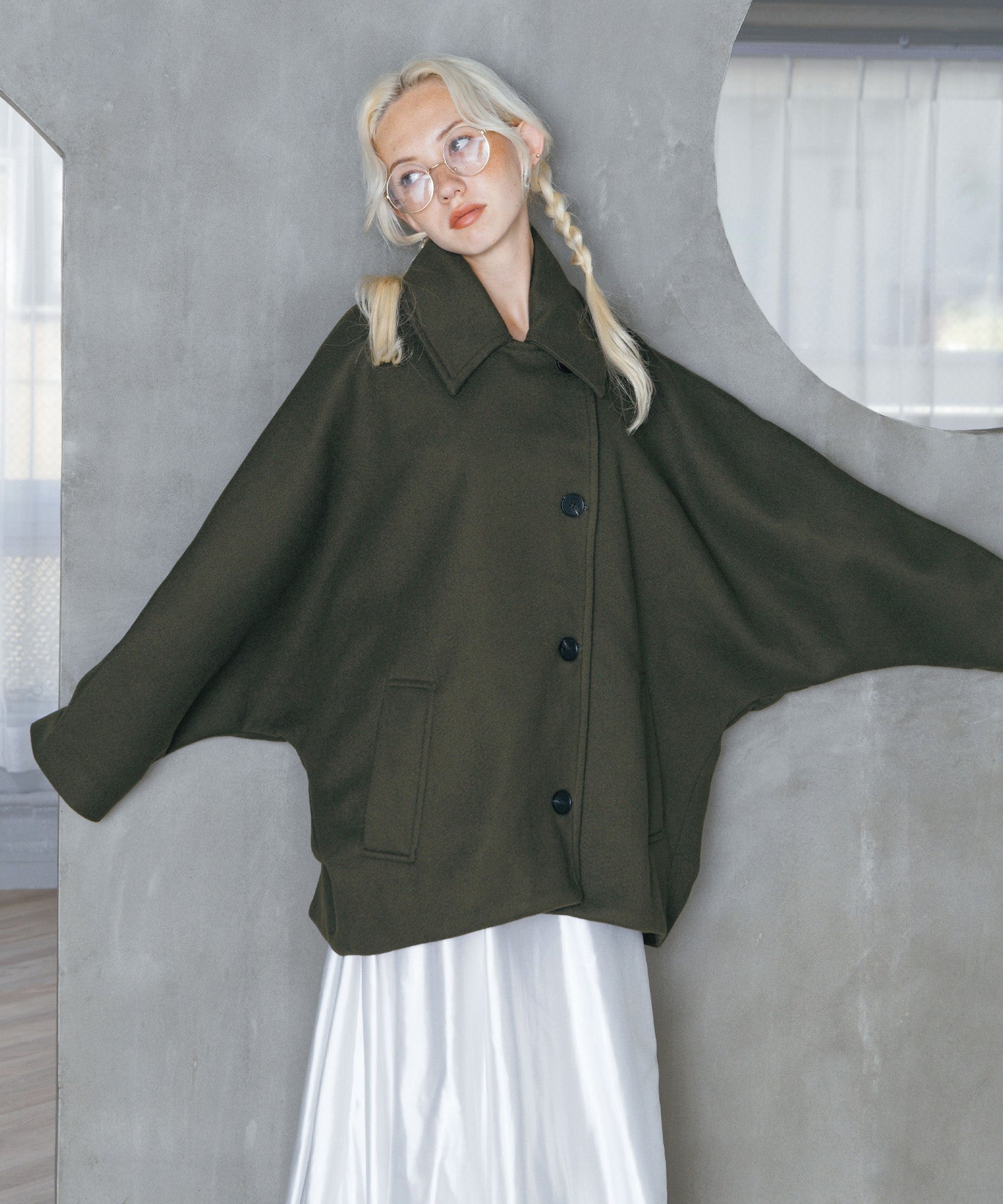 ボリュームスリーブミドルコート