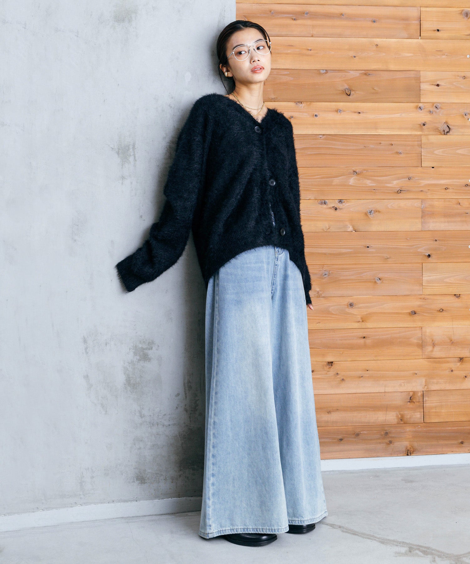 シャギーオーバーカーデ