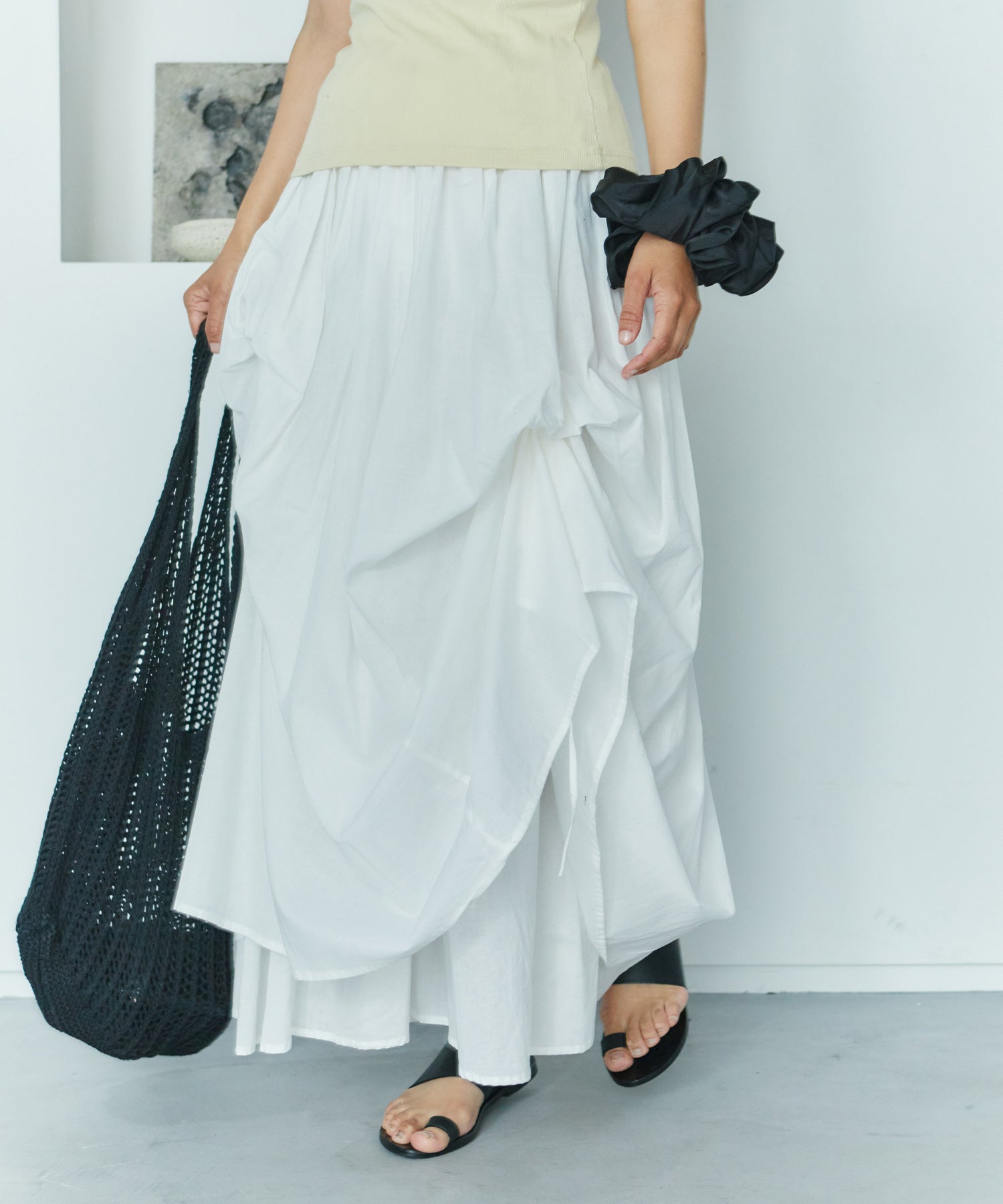 リリーボリュームロングスカート