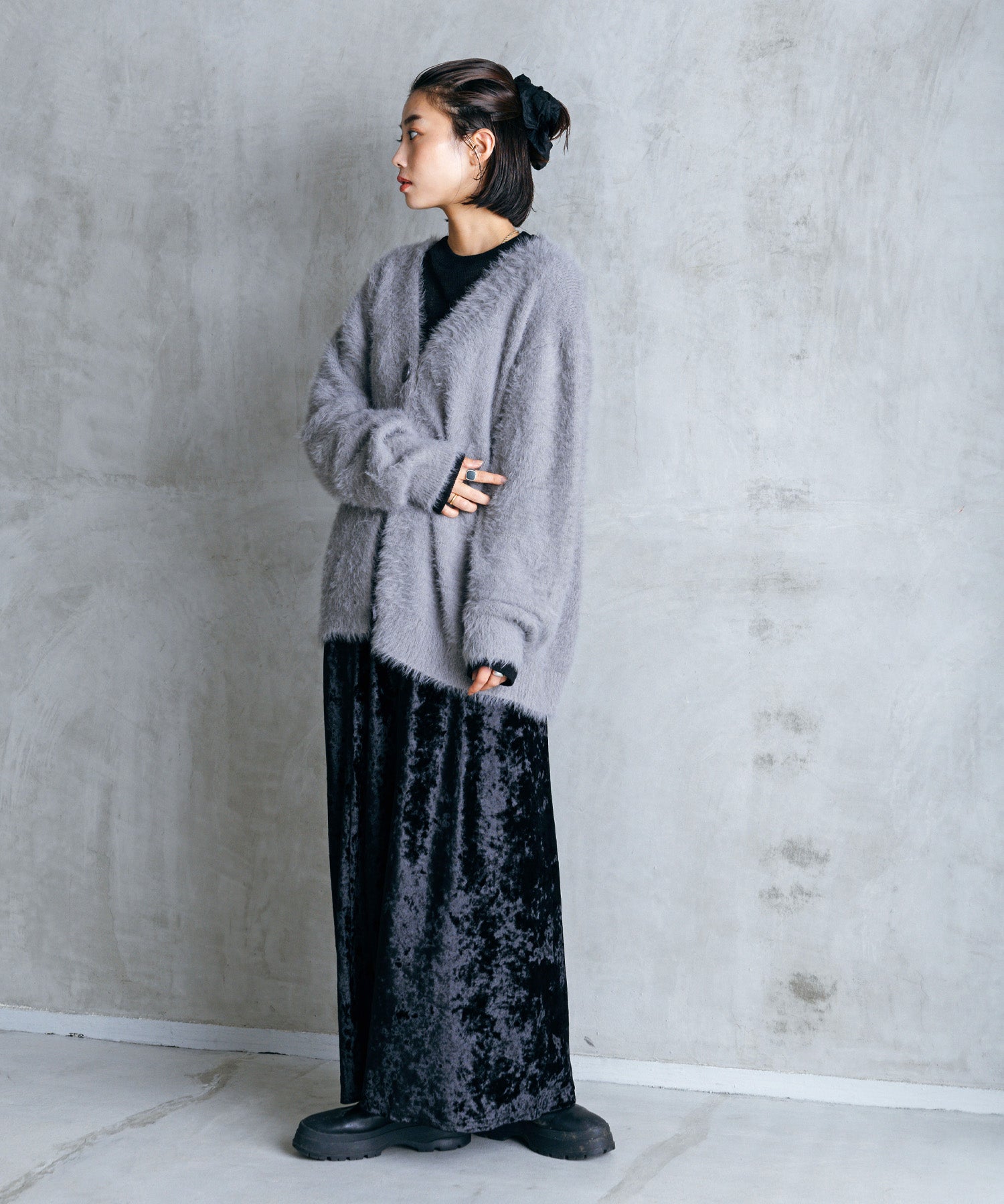 シャギーオーバーカーデ