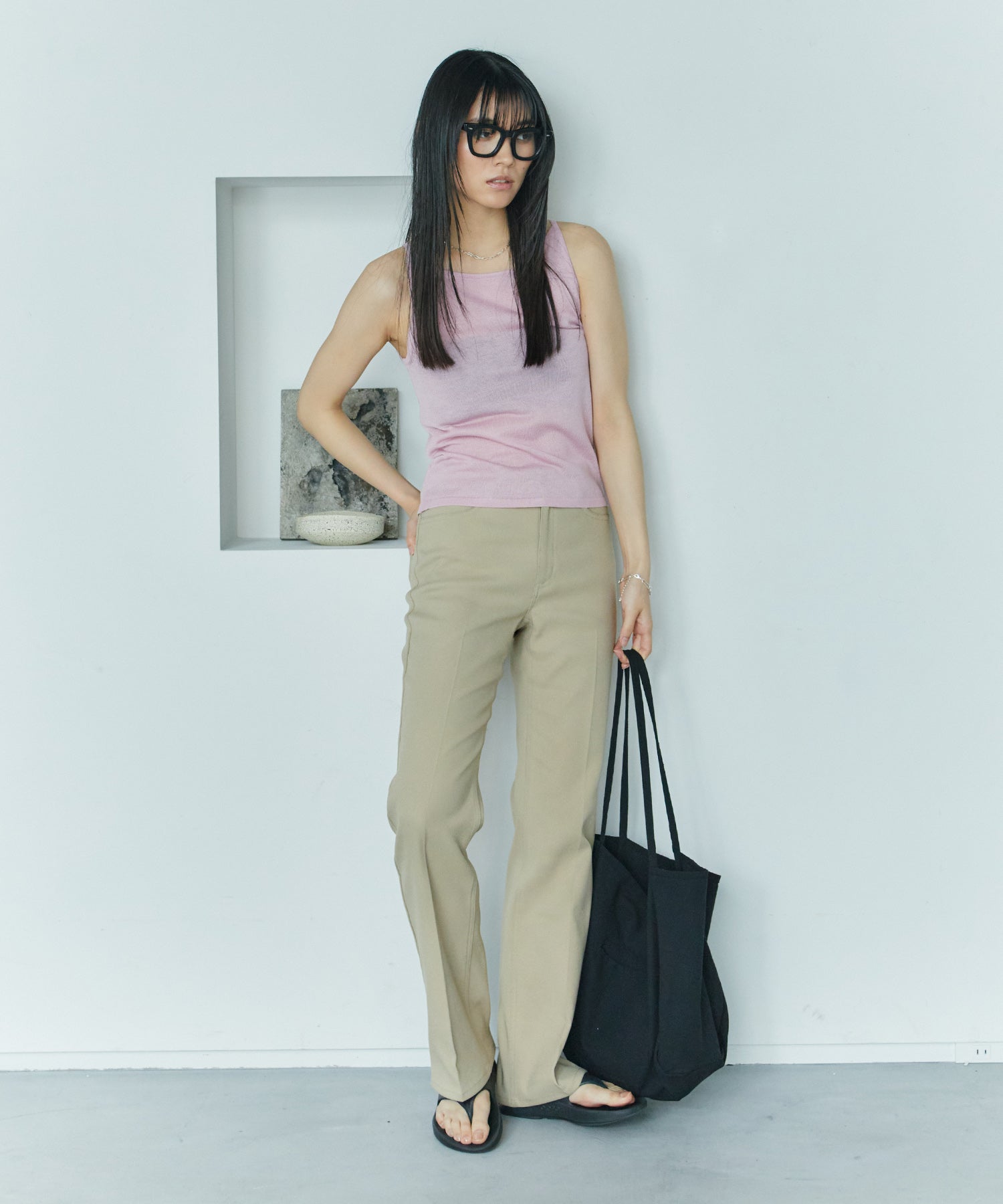 ホールドラウンドネックキャミ