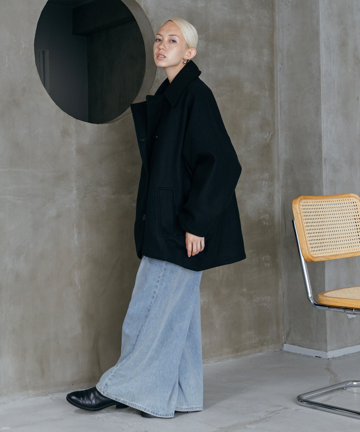 ボリュームスリーブミドルコート