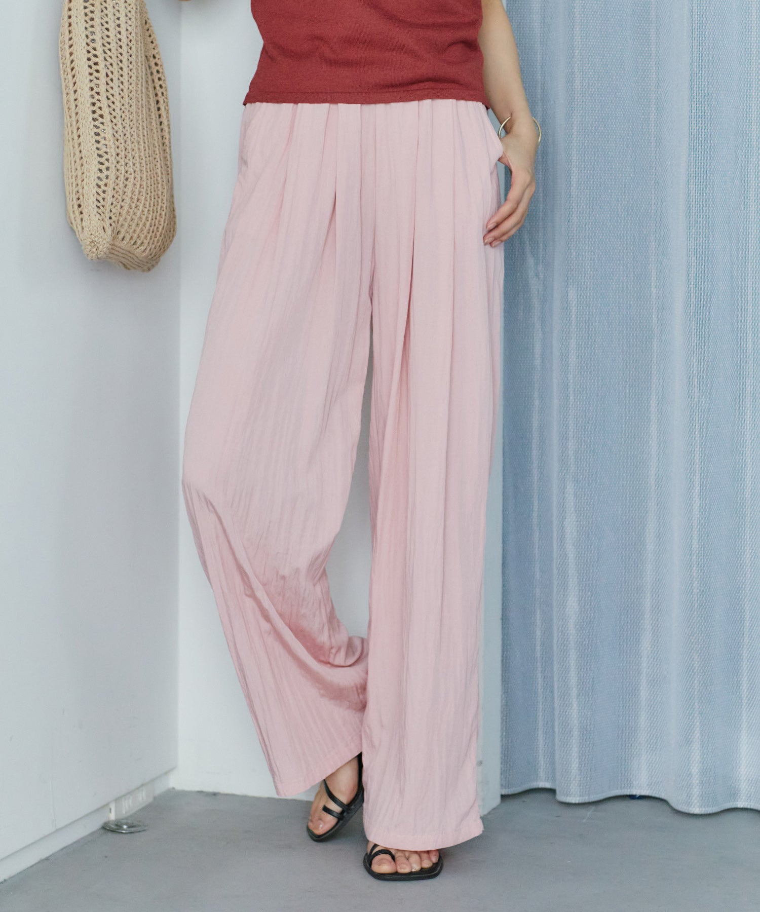 フロントタックワイドパンツ