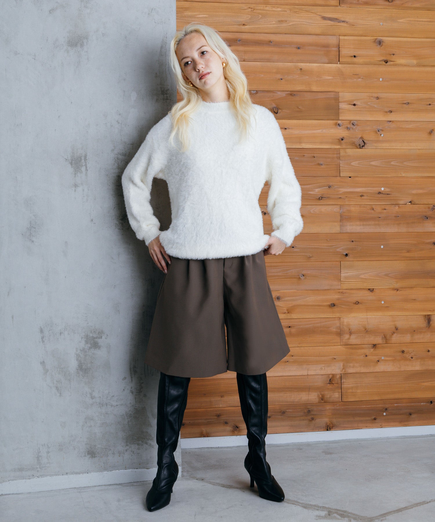 シャギーオーバーニット