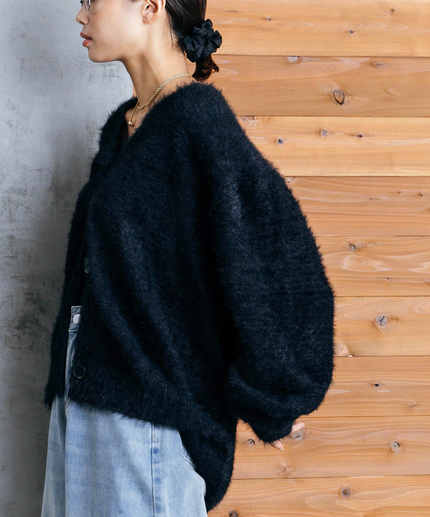 シャギーオーバーカーデ