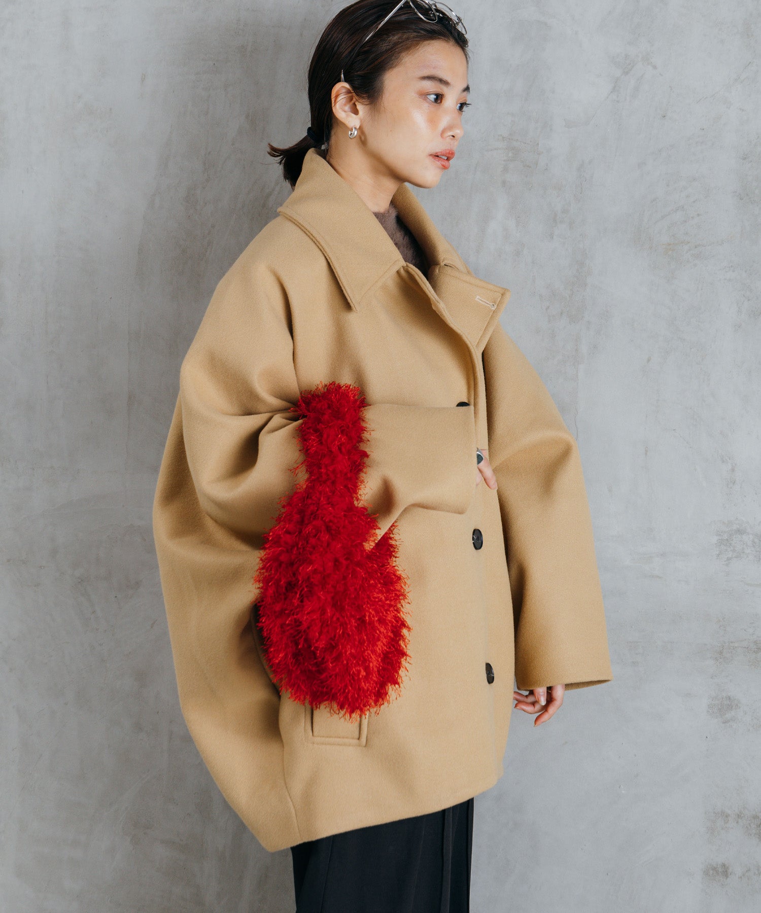 ボリュームスリーブミドルコート