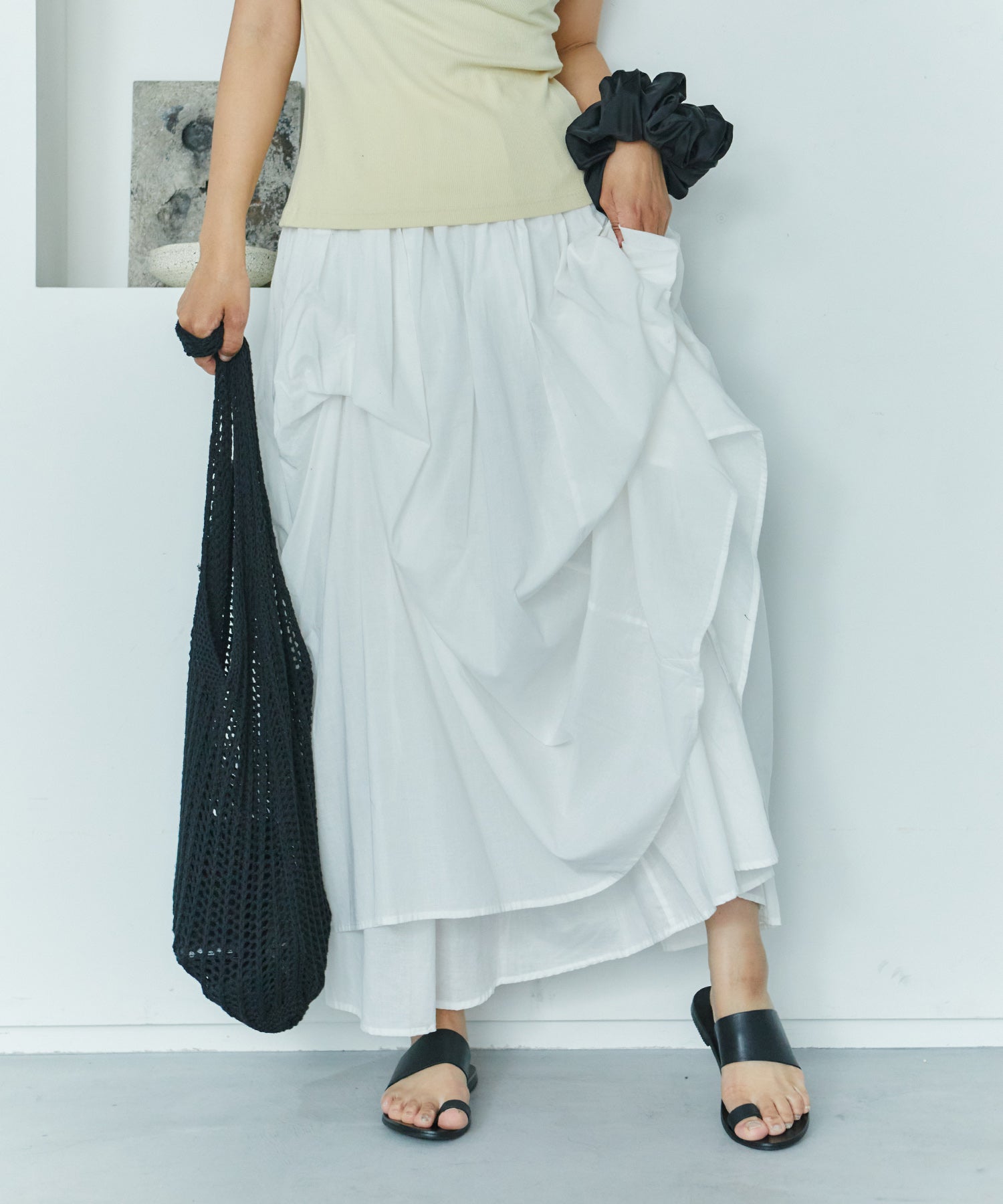 リリーボリュームロングスカート