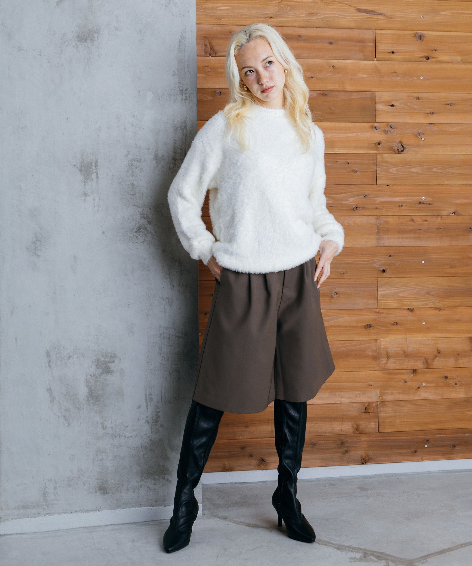 シャギーオーバーニット