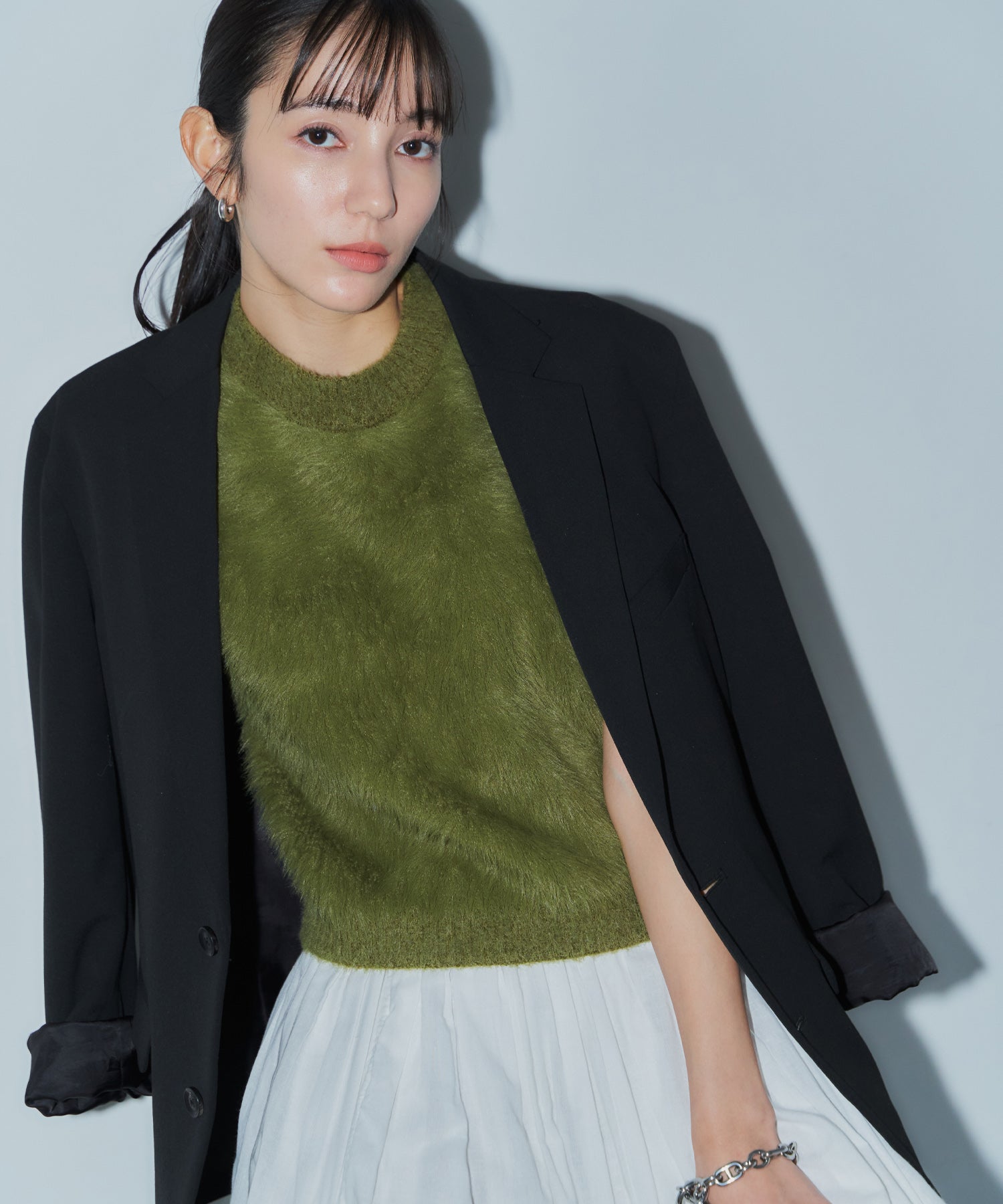 シャギーニットベスト