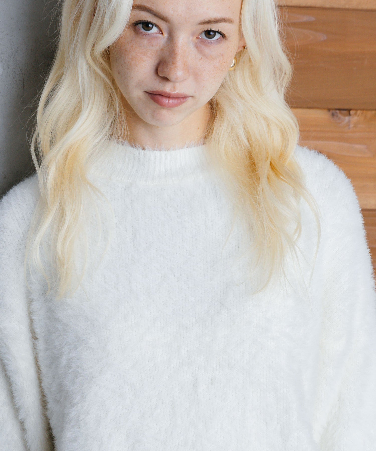 シャギーオーバーニット