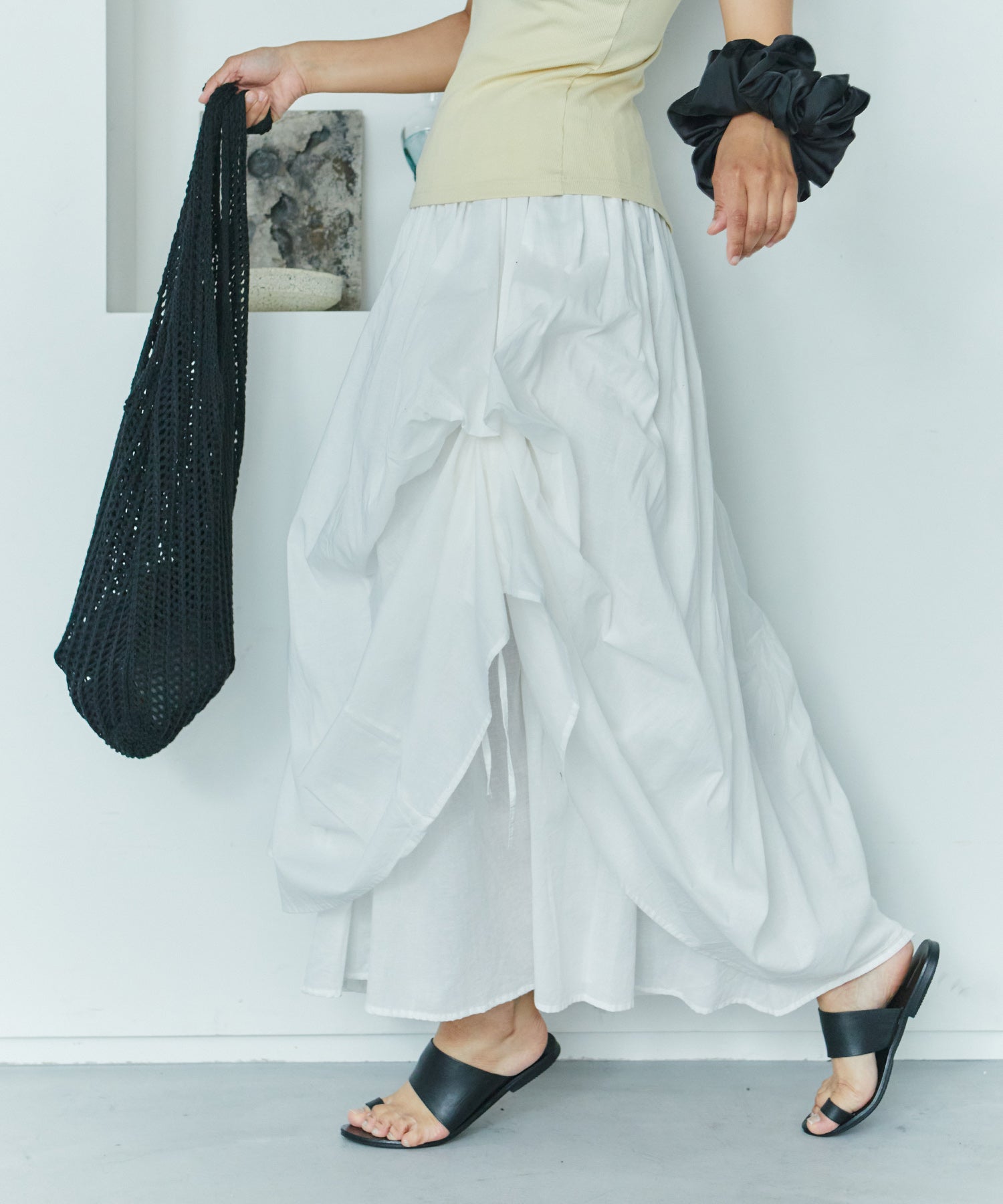 リリーボリュームロングスカート