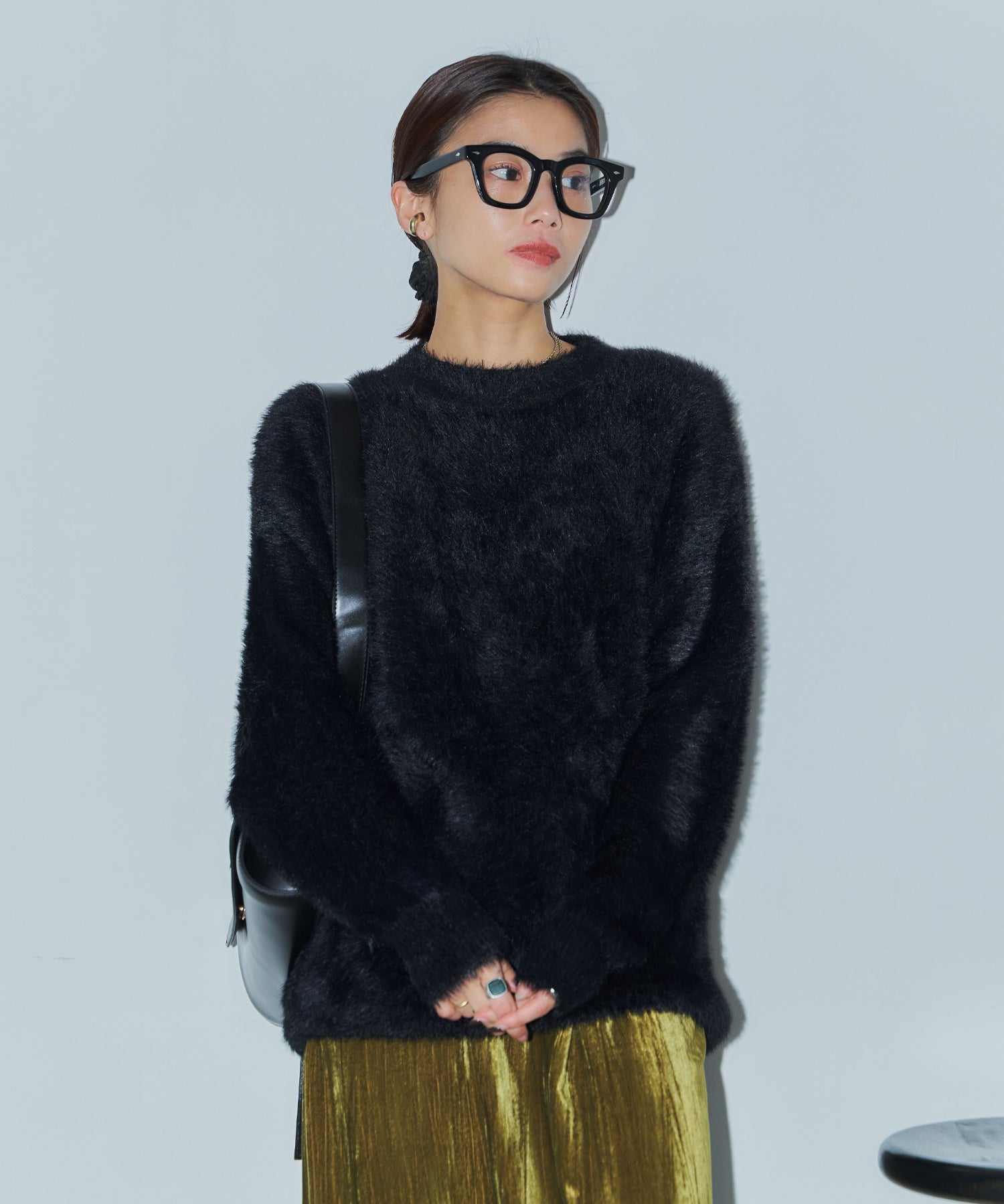 シャギーオーバーニット