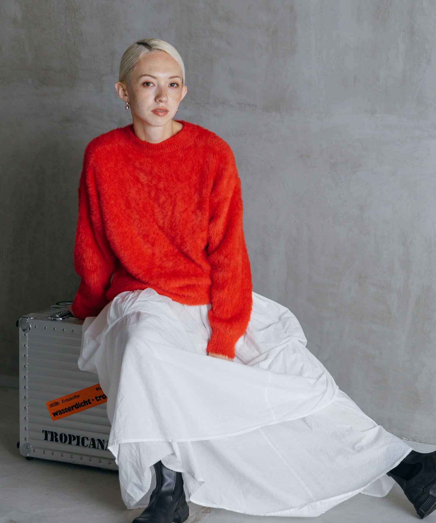 シャギーオーバーニット