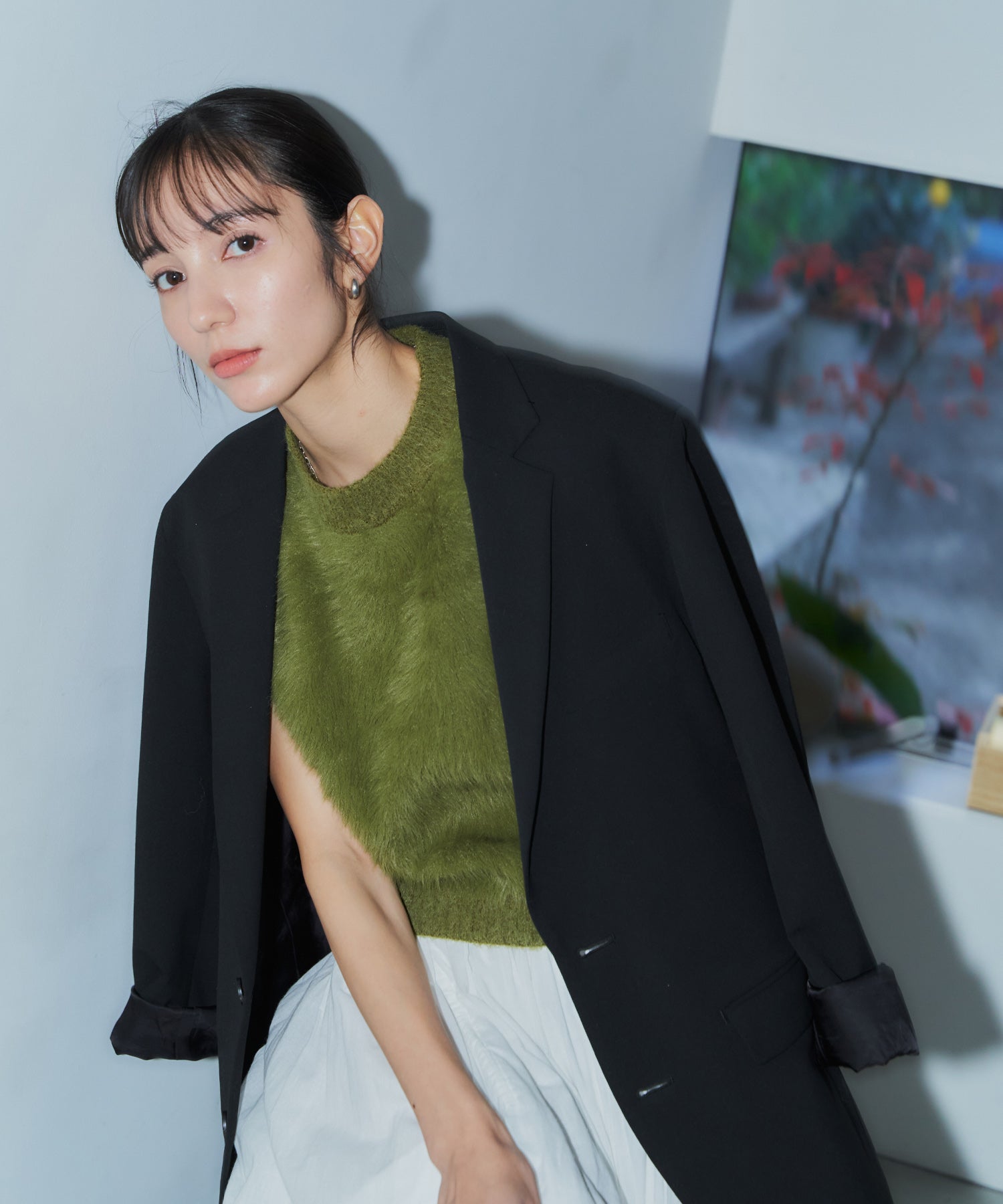 シャギーニットベスト