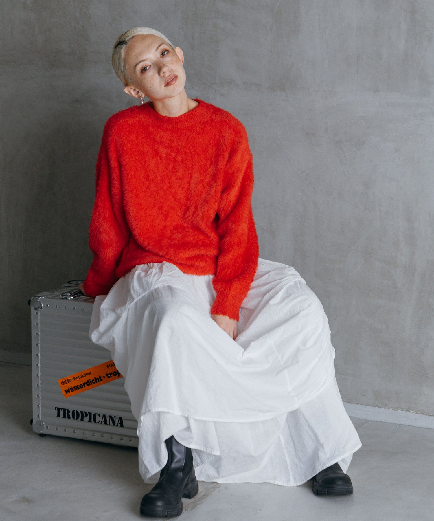 リリーボリュームロングスカート