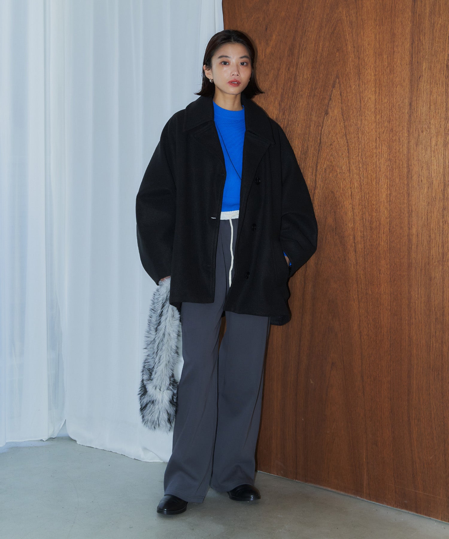 ボリュームスリーブミドルコート