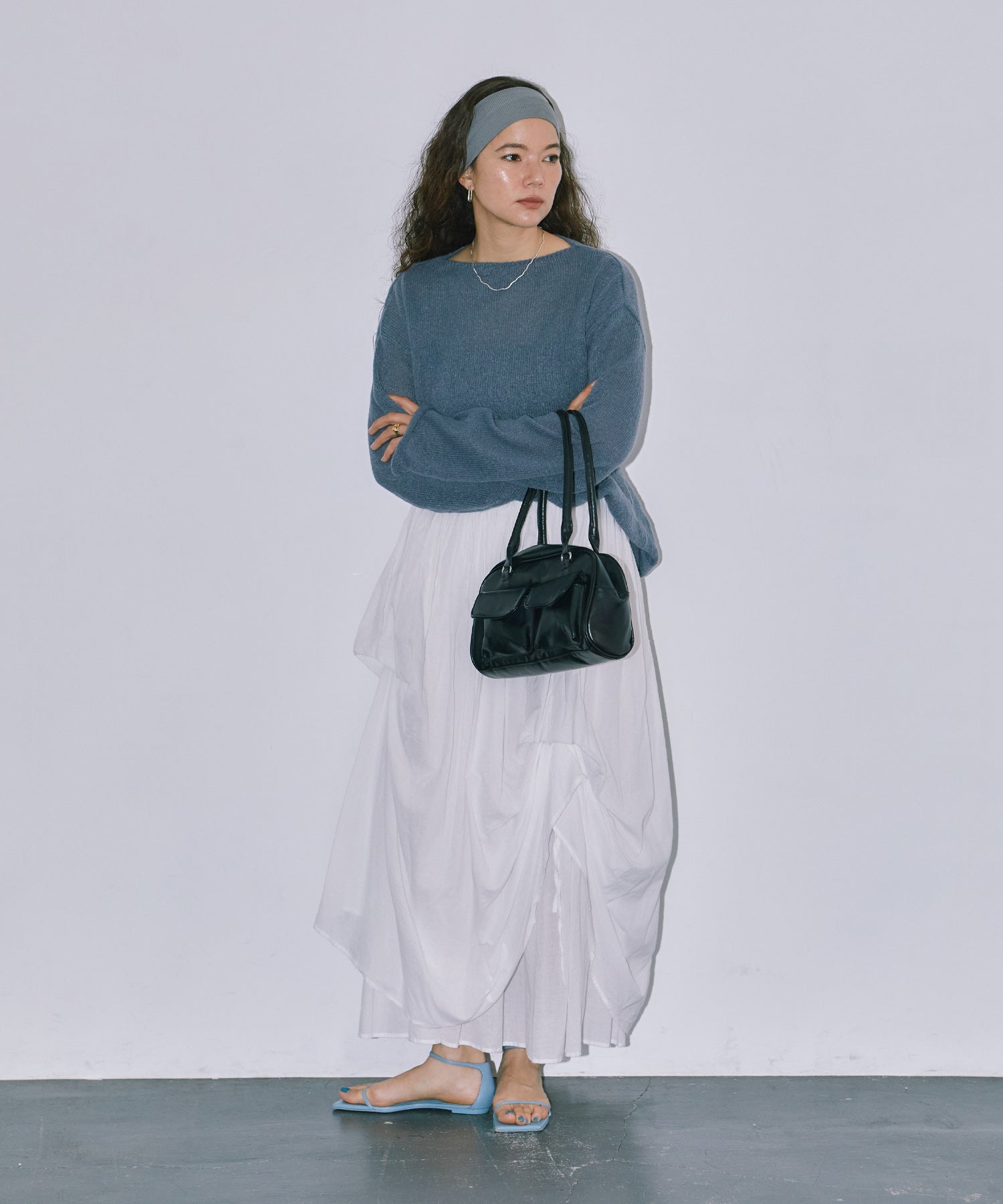 シアーLGニットトップス