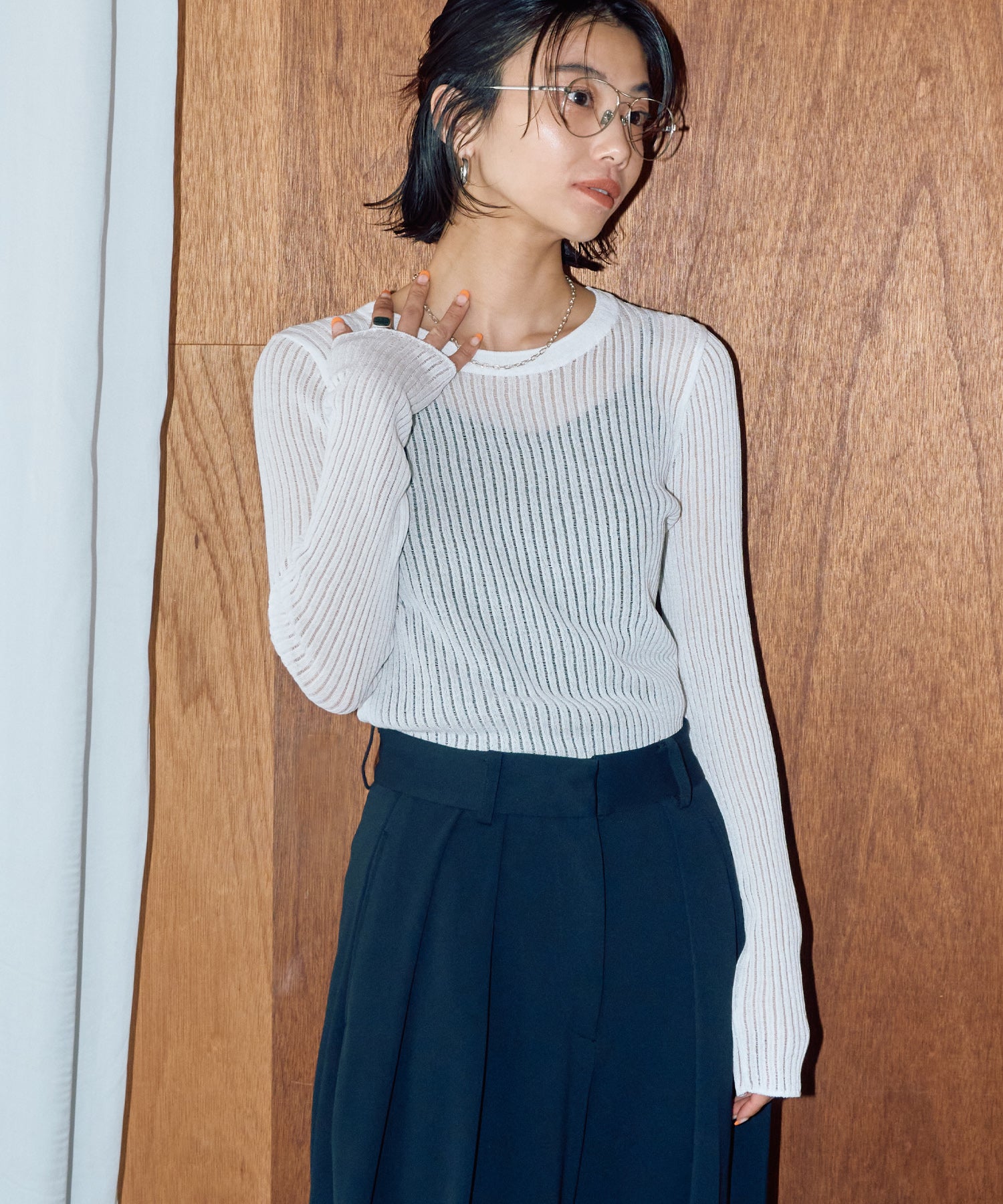 ストライプシアーロンT