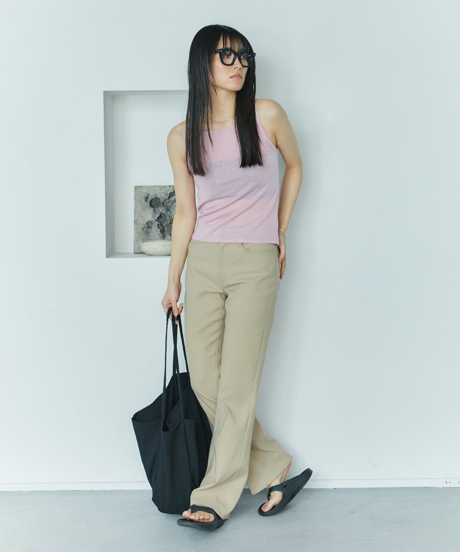 ホールドラウンドネックキャミ