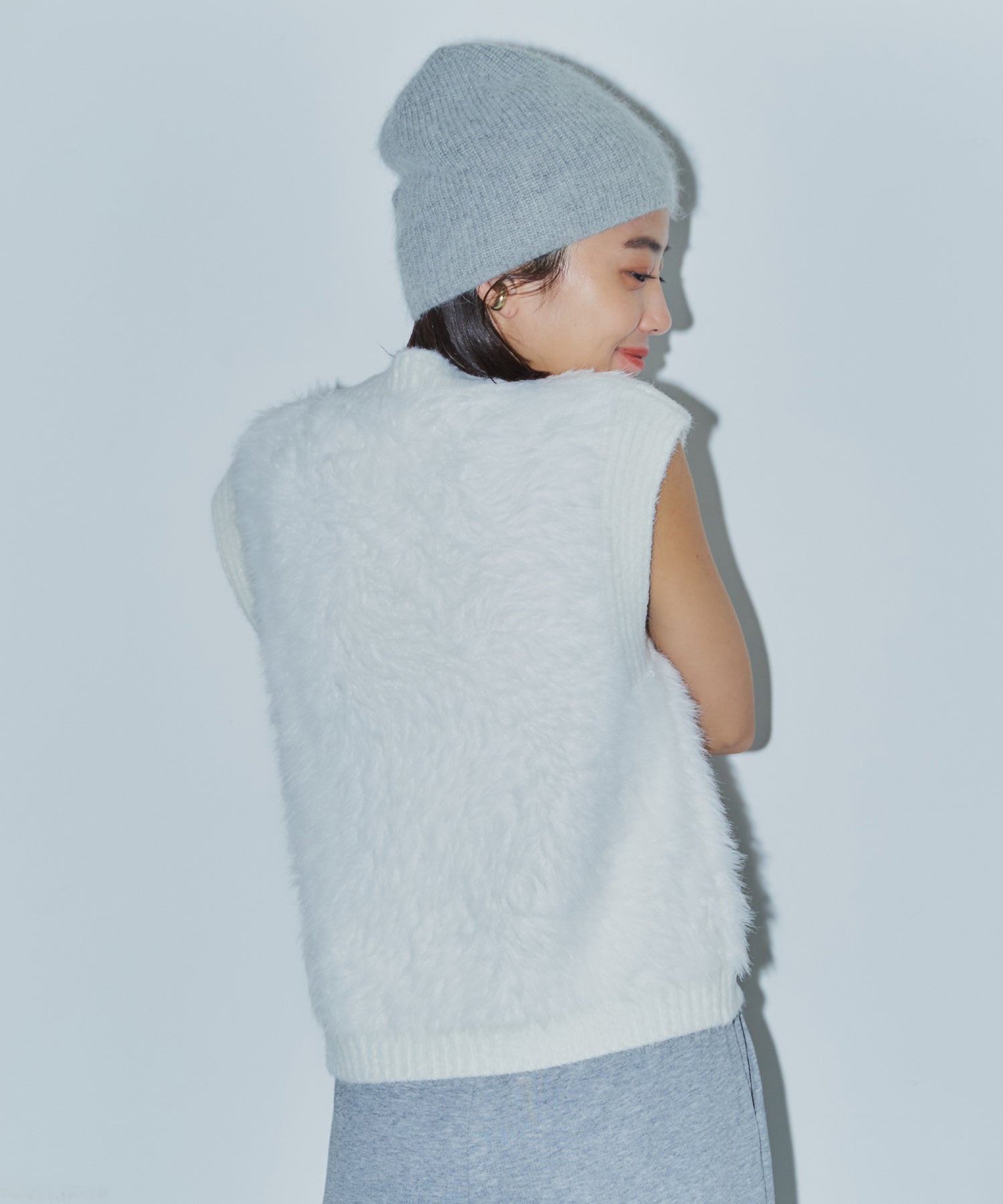 シャギーニットベスト