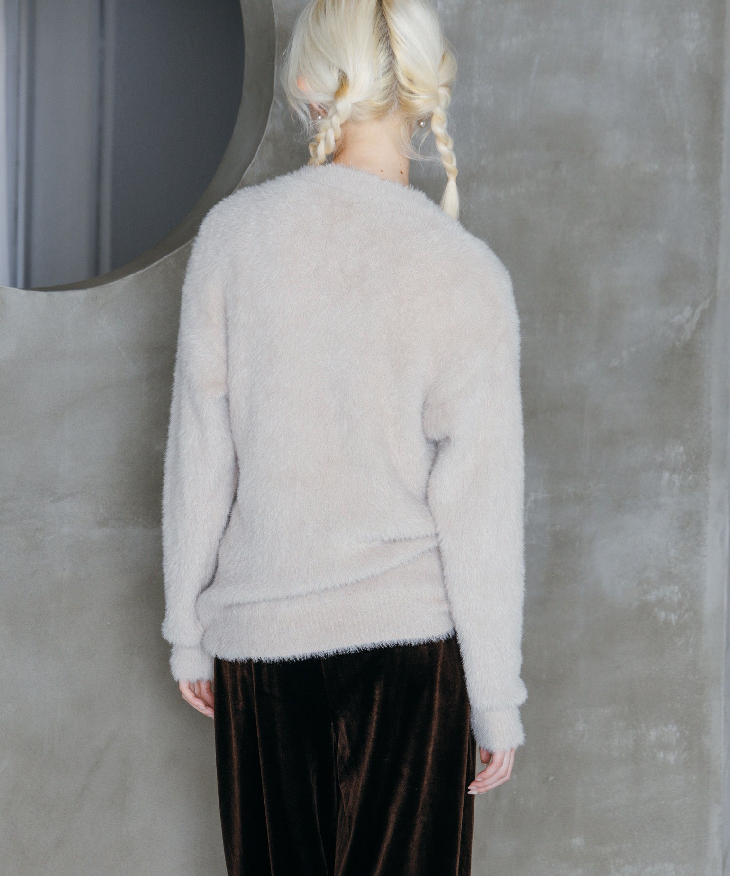 シャギーオーバーニット