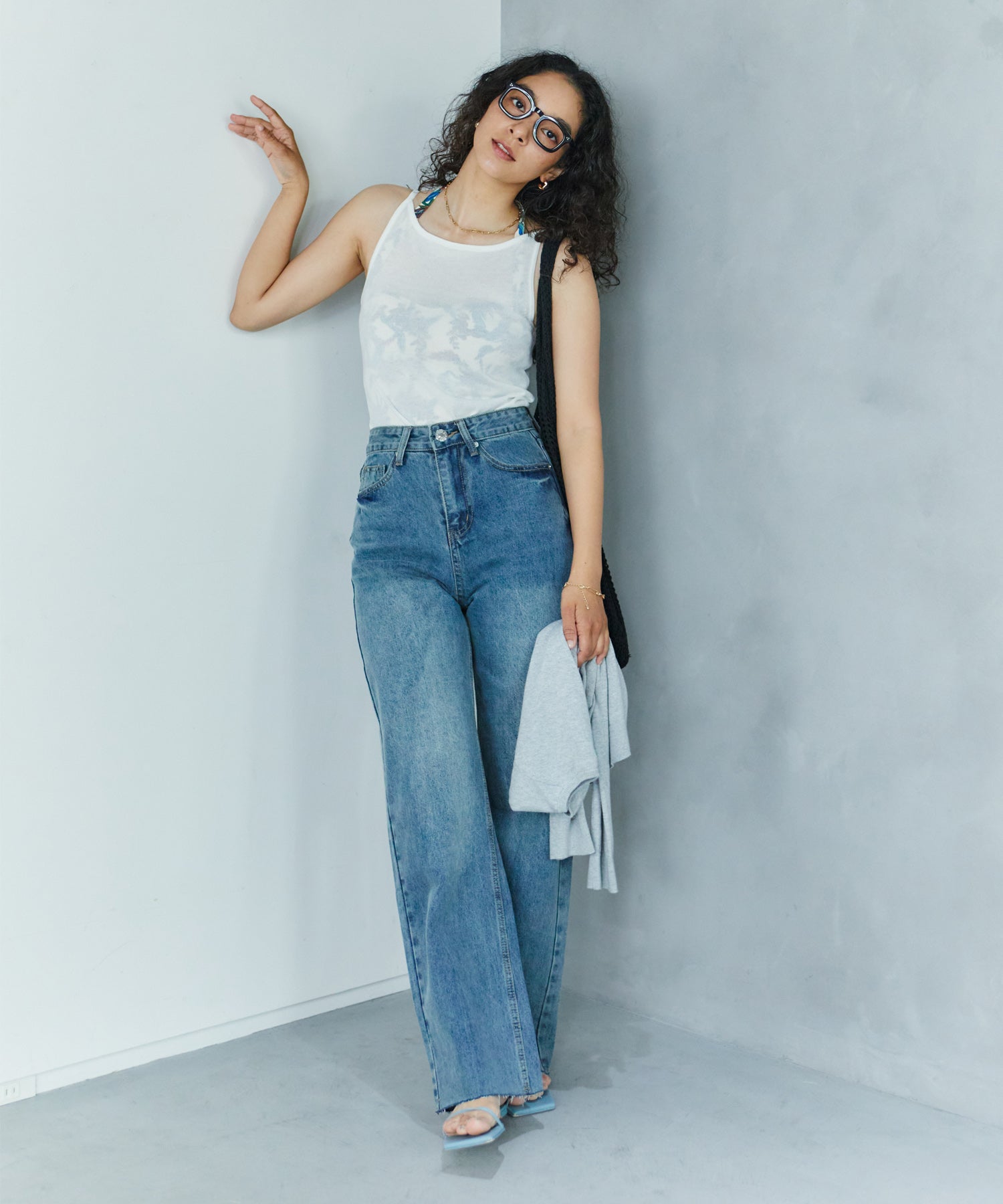 ワイドストレートデニム