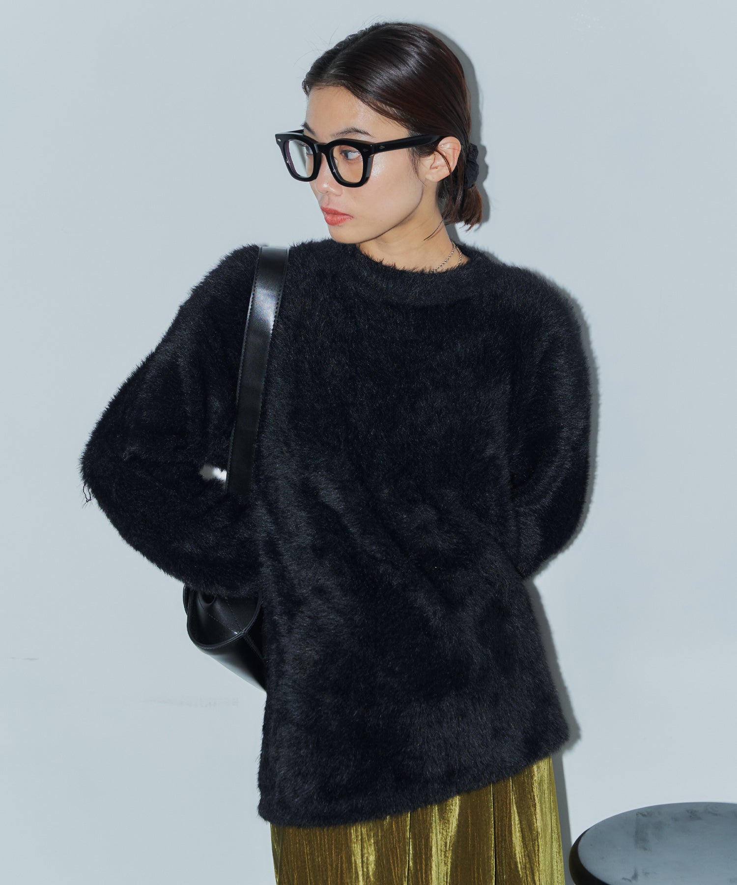 シャギーオーバーニット