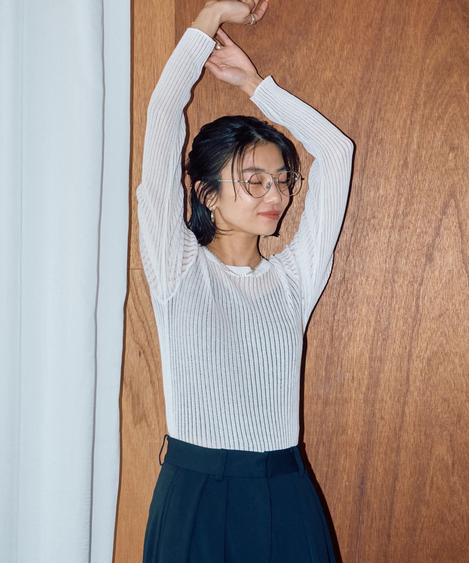 ストライプシアーロンT