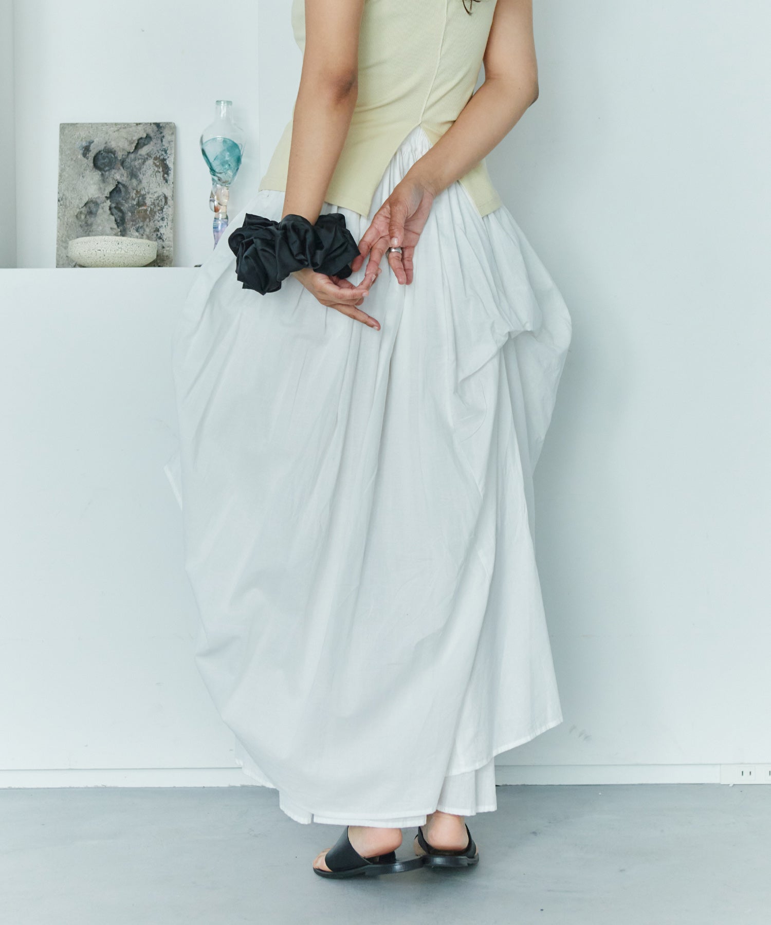 リリーボリュームロングスカート