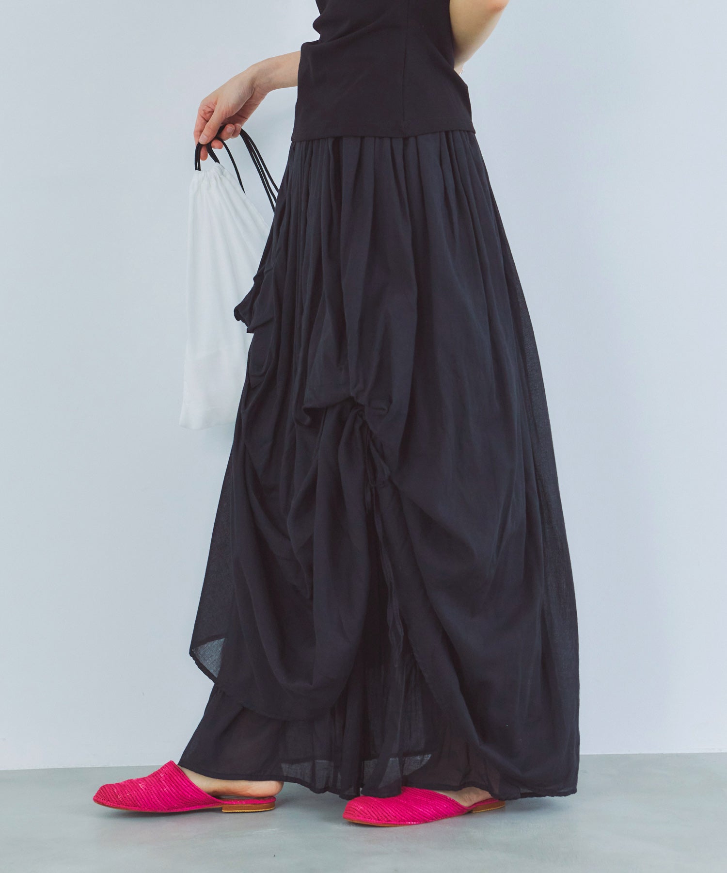 リリーボリュームロングスカート