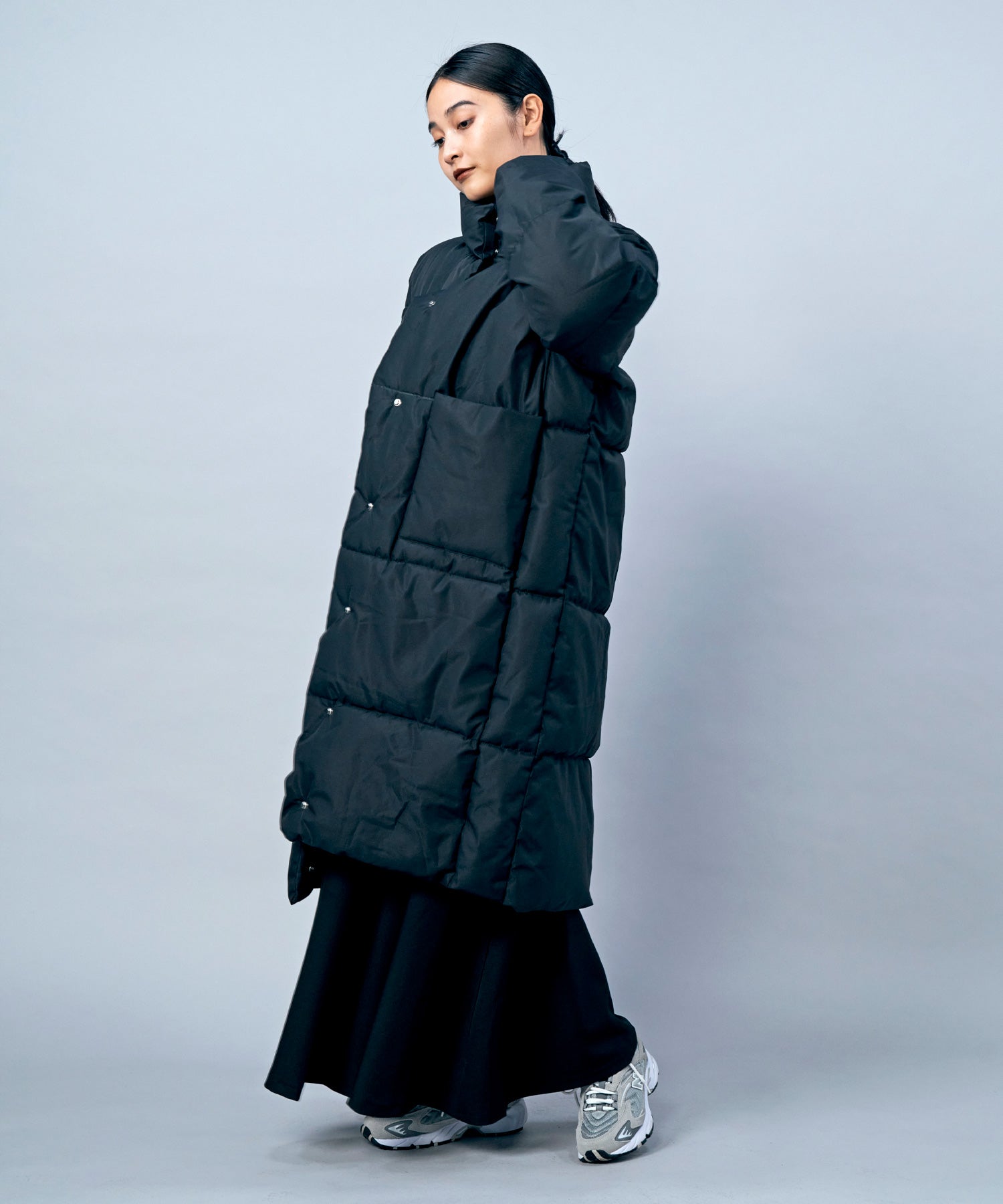 スタンドカラーロングダウン