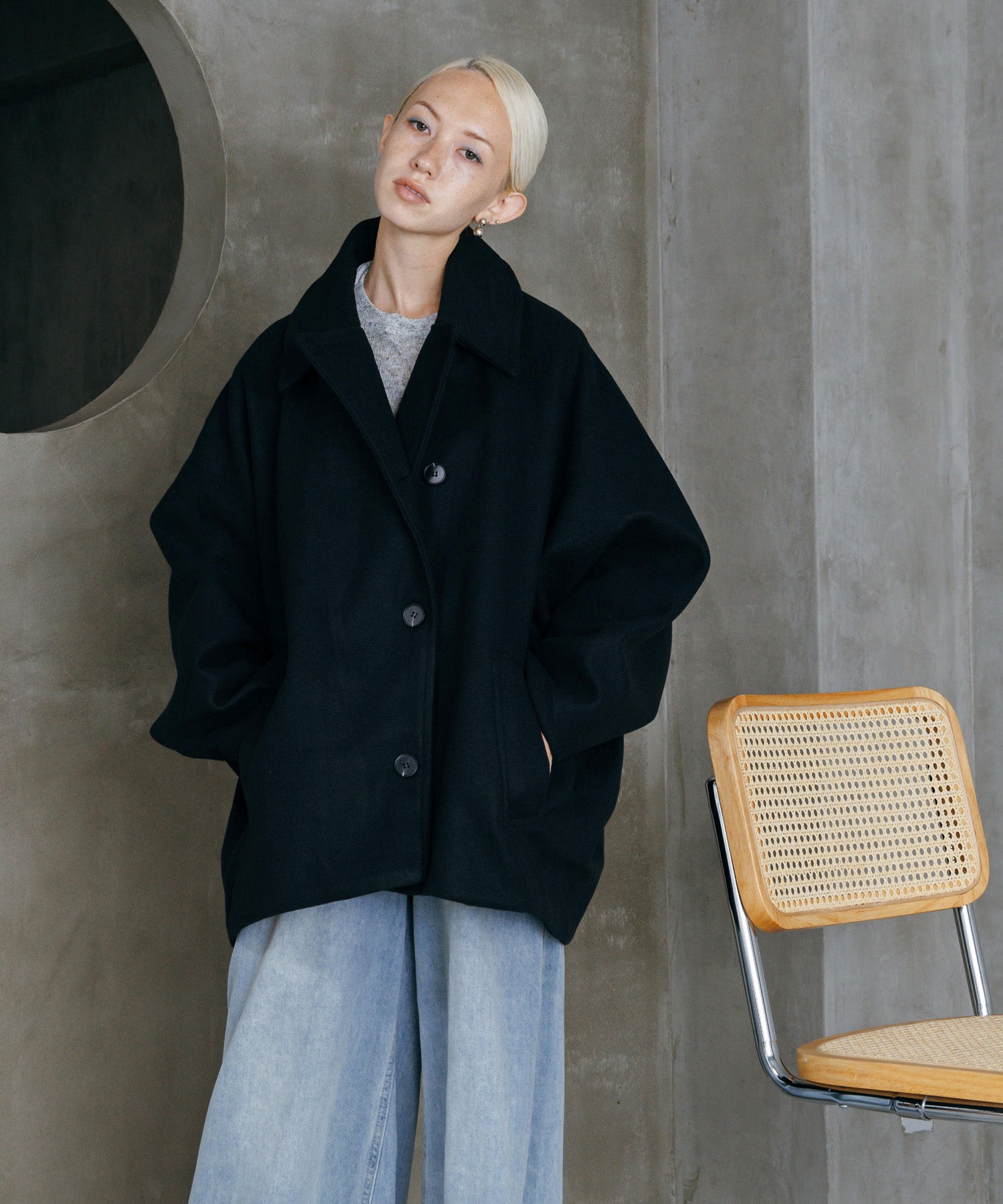 ボリュームスリーブミドルコート