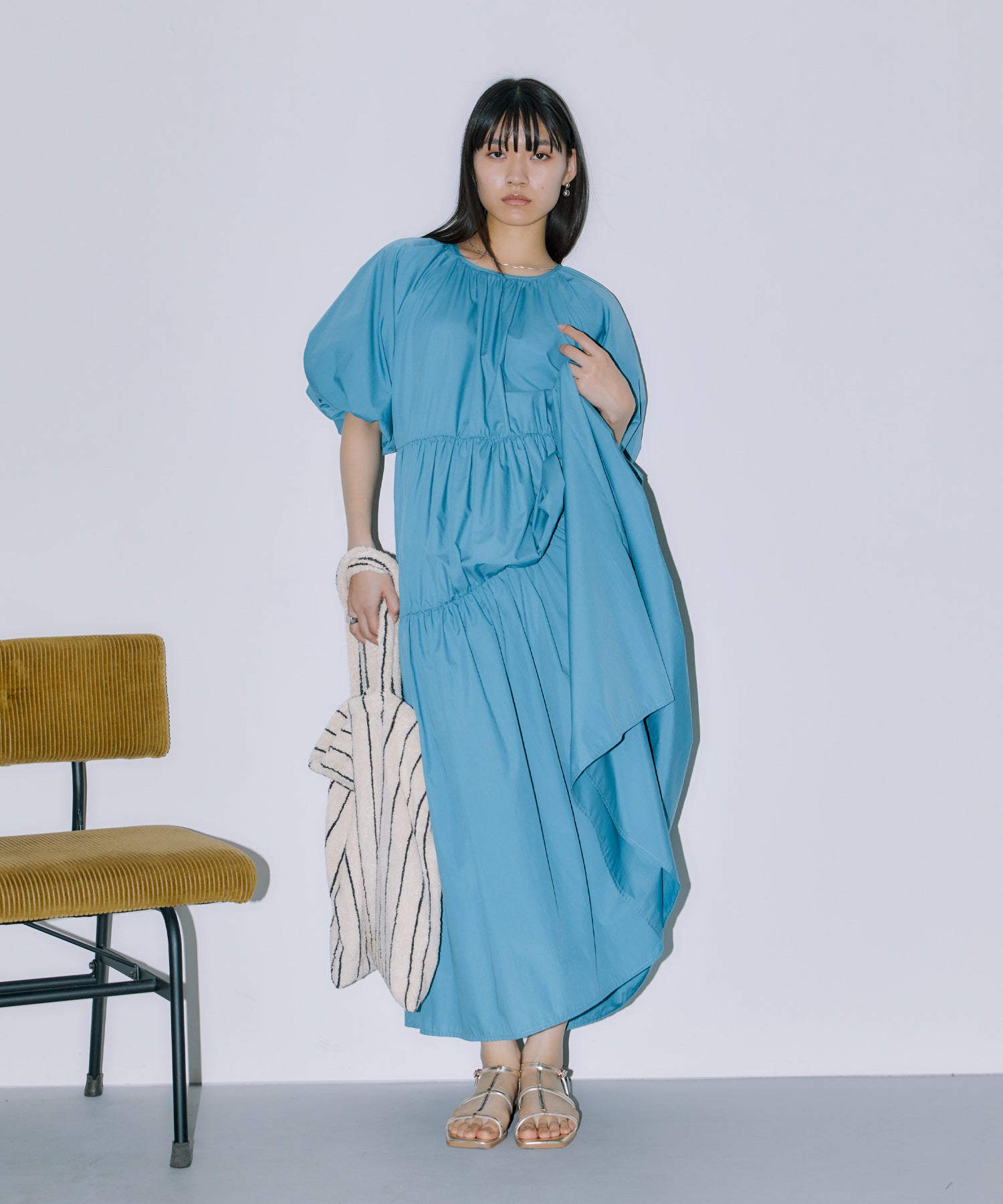 ロータスパフロングワンピース