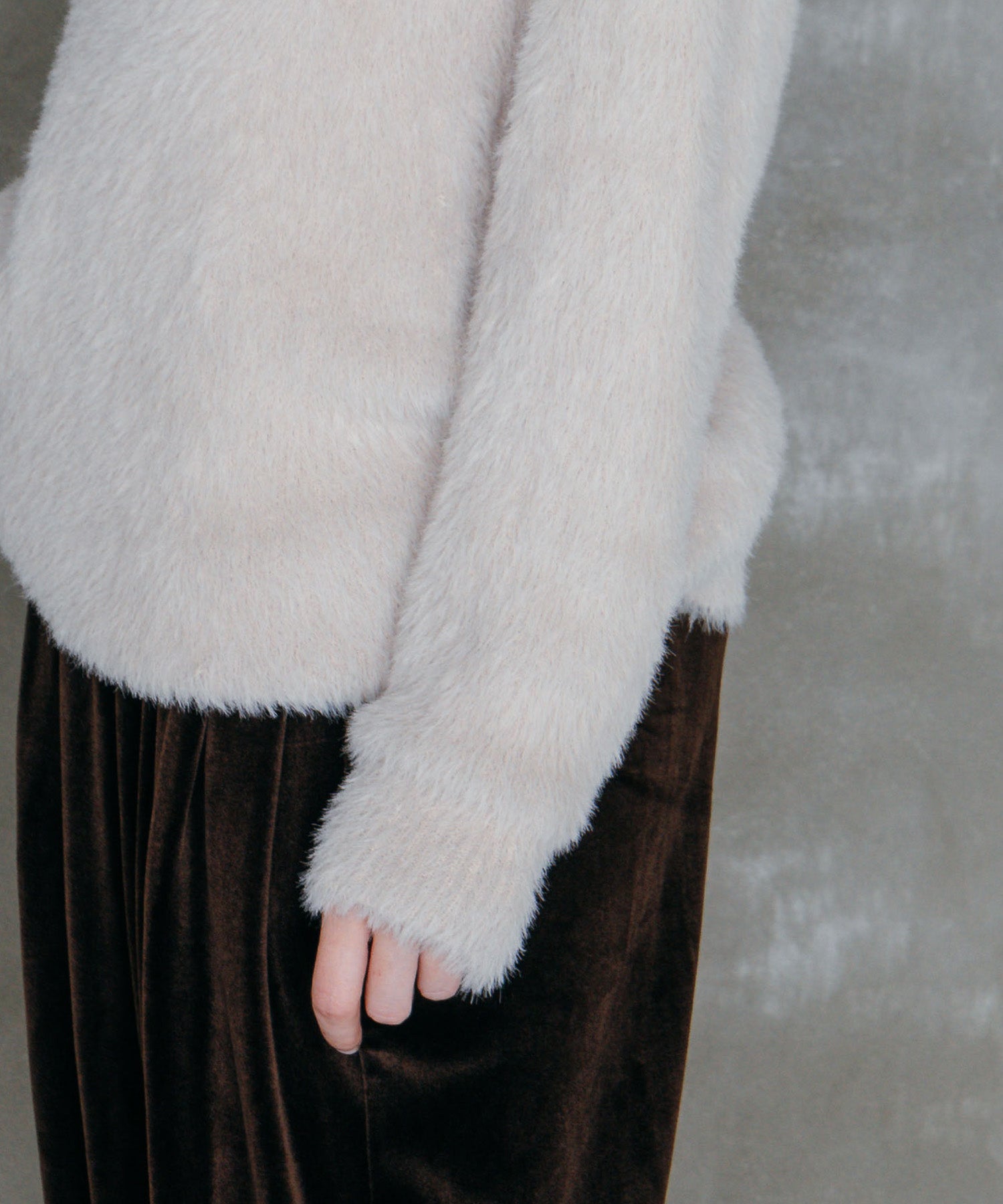 シャギーオーバーニット