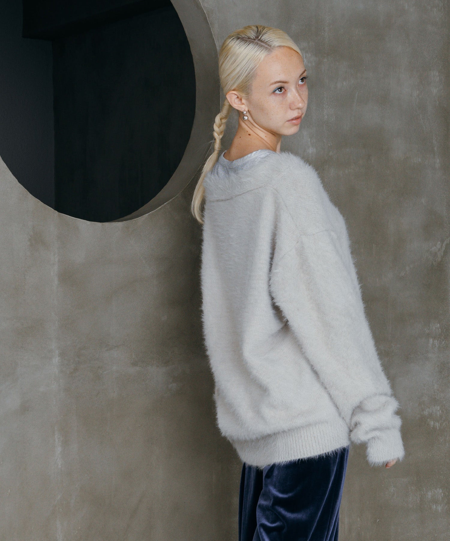 シャギーオーバーカーデ