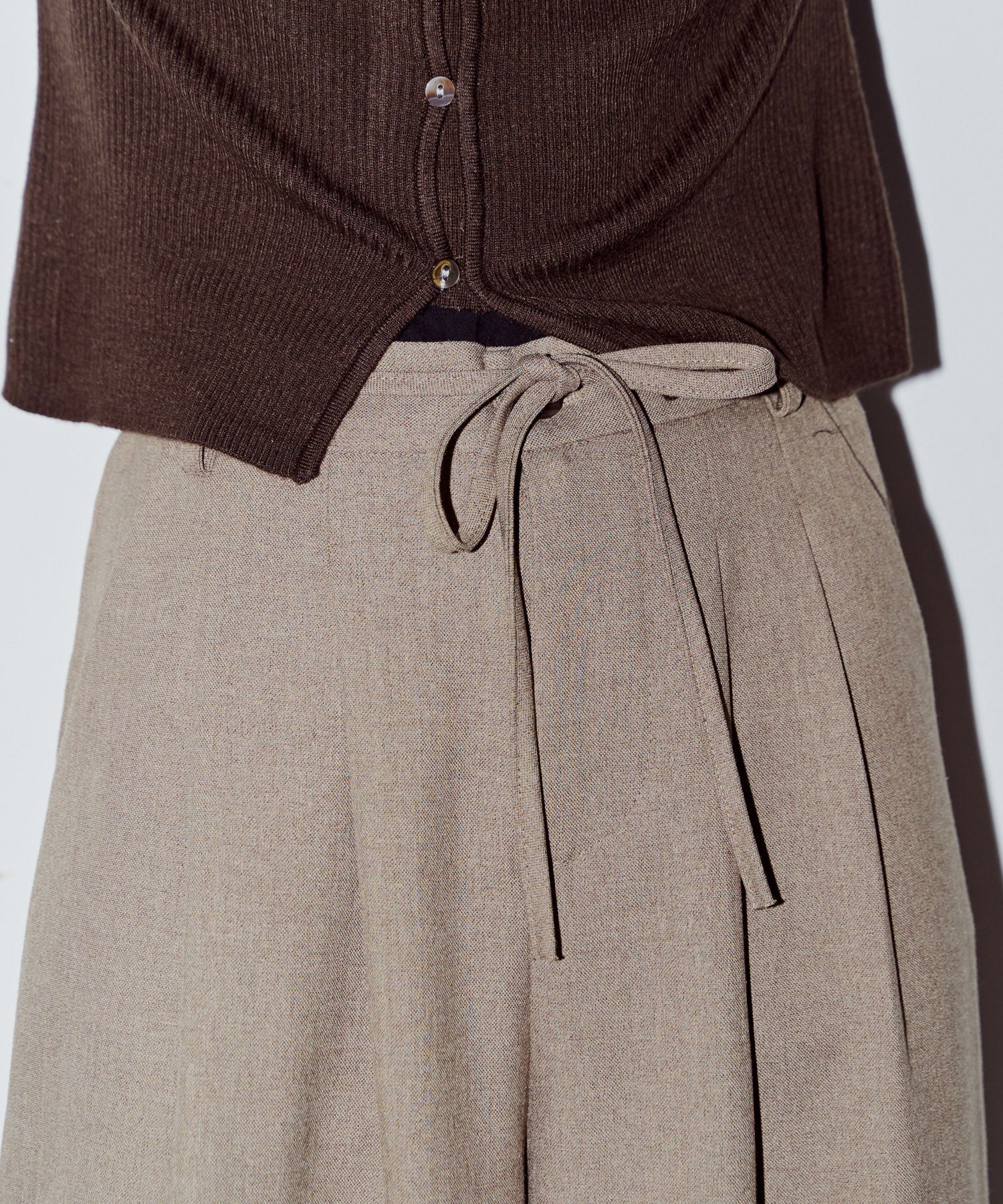 ウォームカラーワイドパンツ