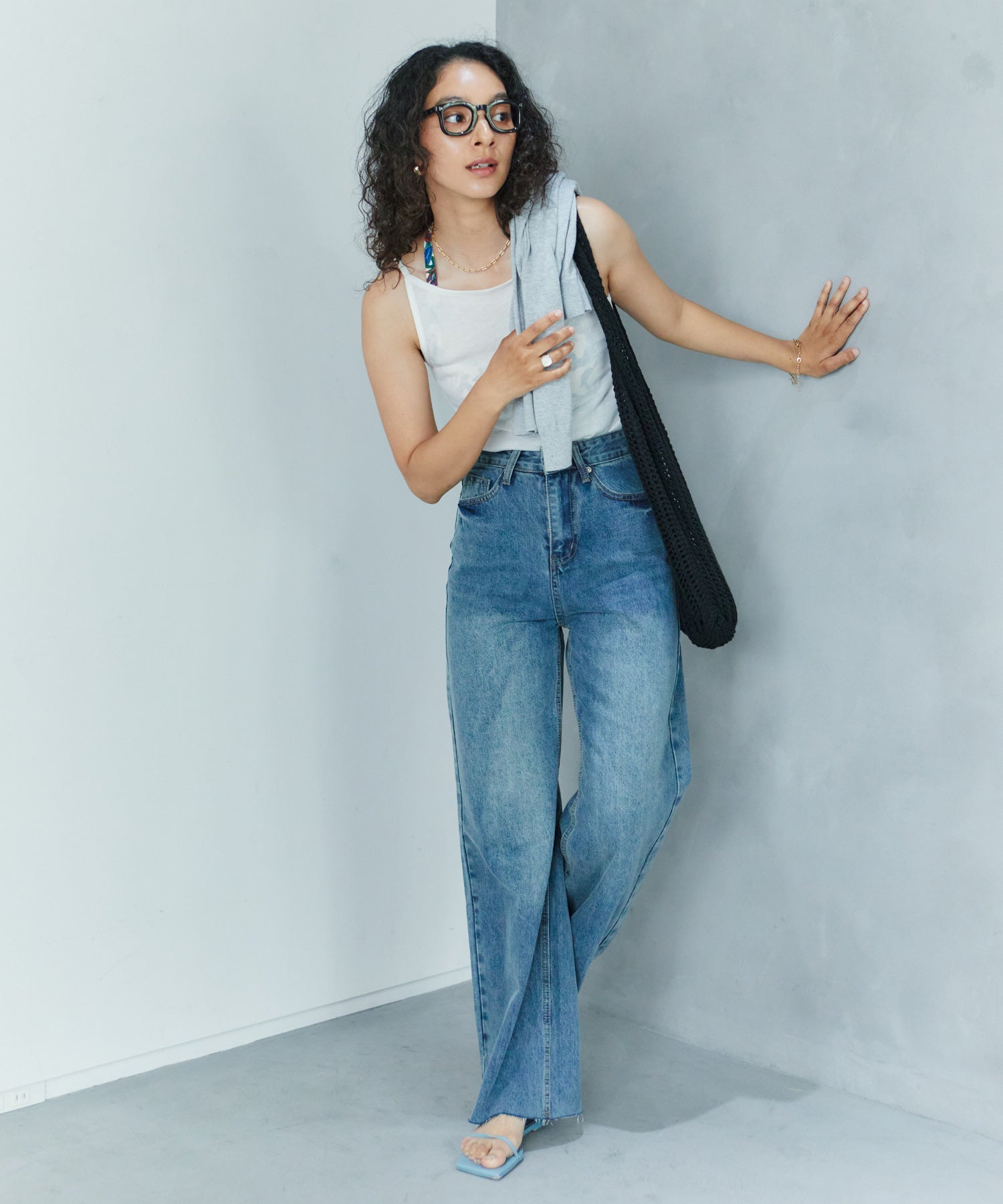 ワイドストレートデニム