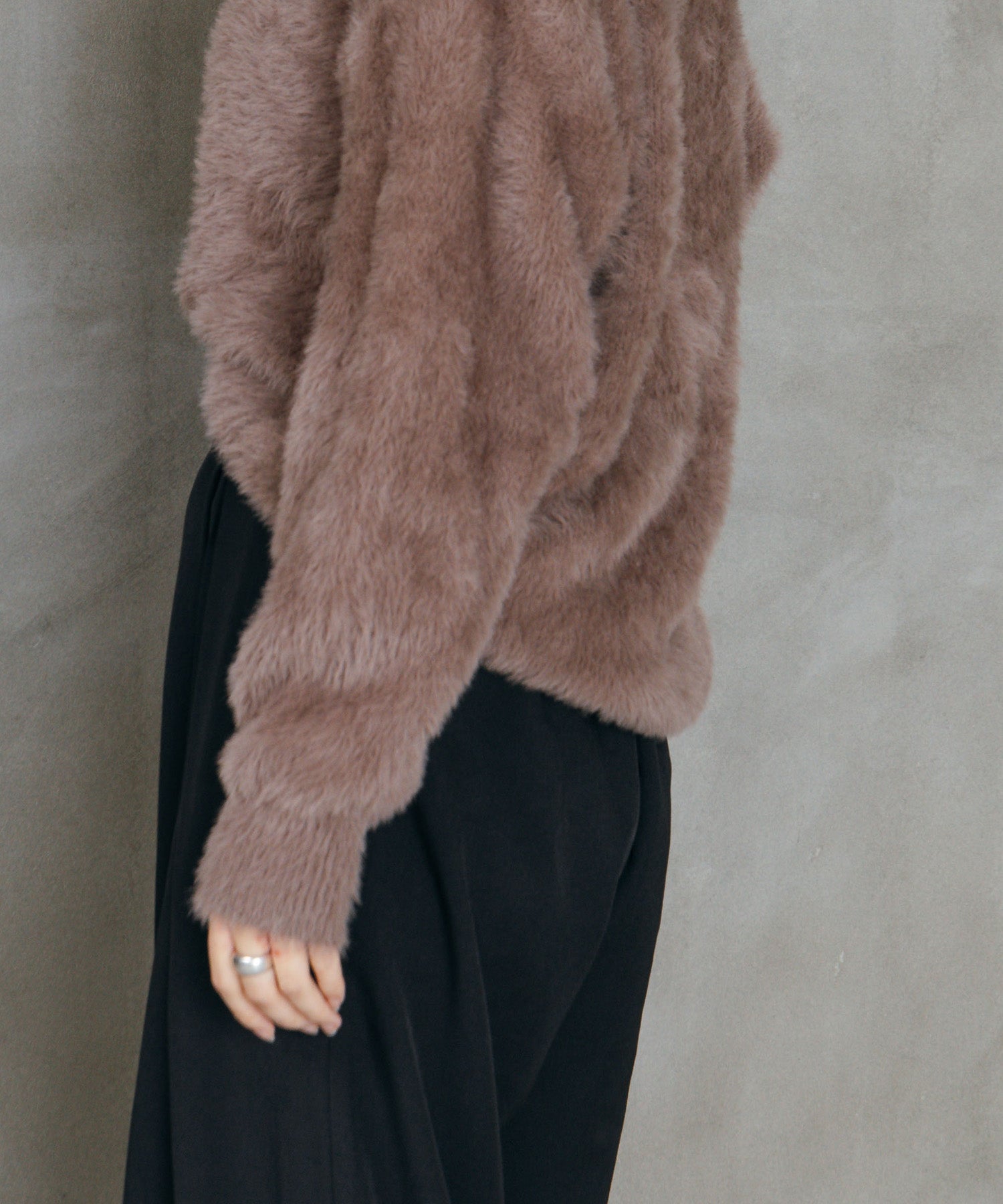 シャギーオーバーニット