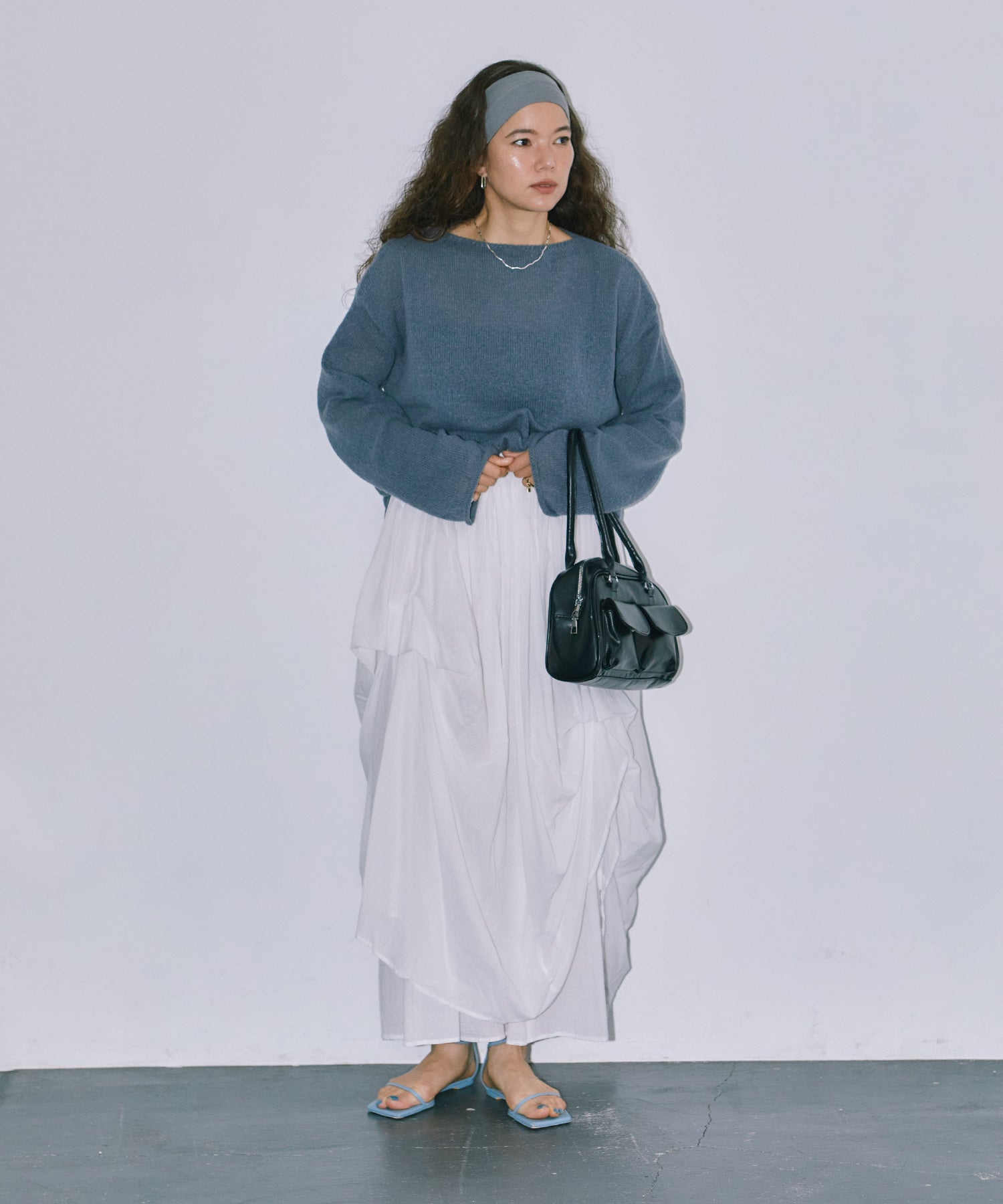 シアーLGニットトップス