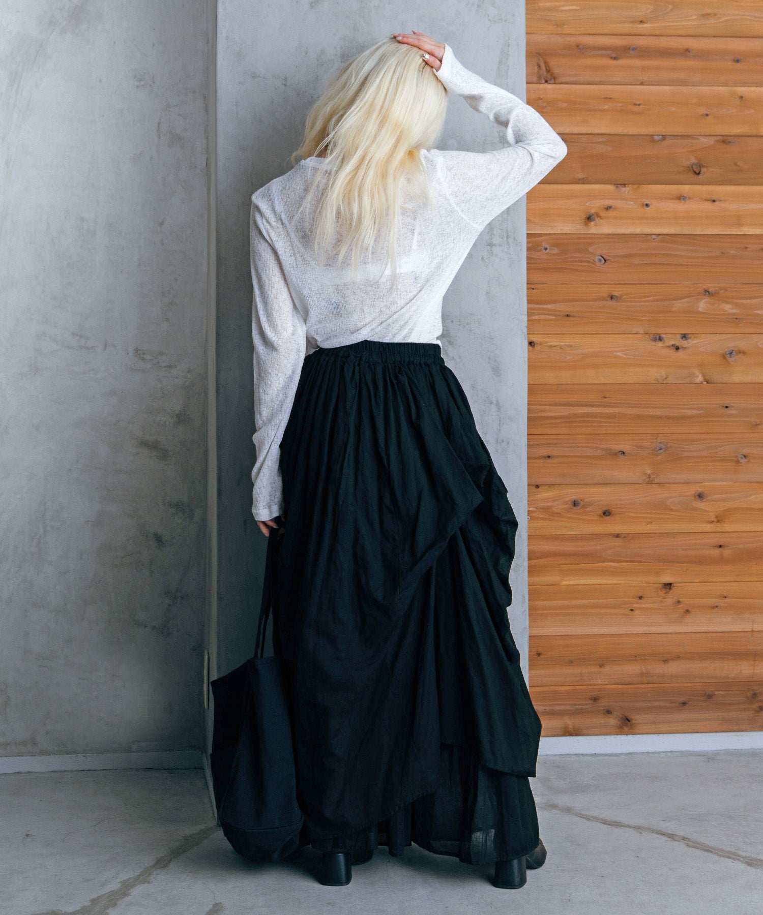 リリーボリュームロングスカート