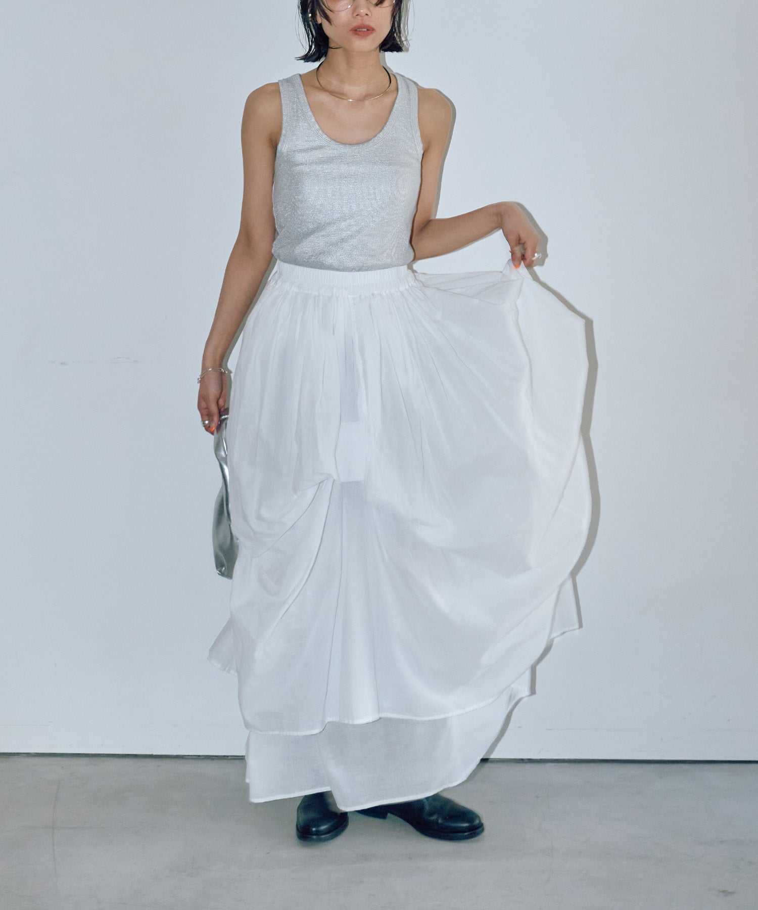 リリーボリュームロングスカート