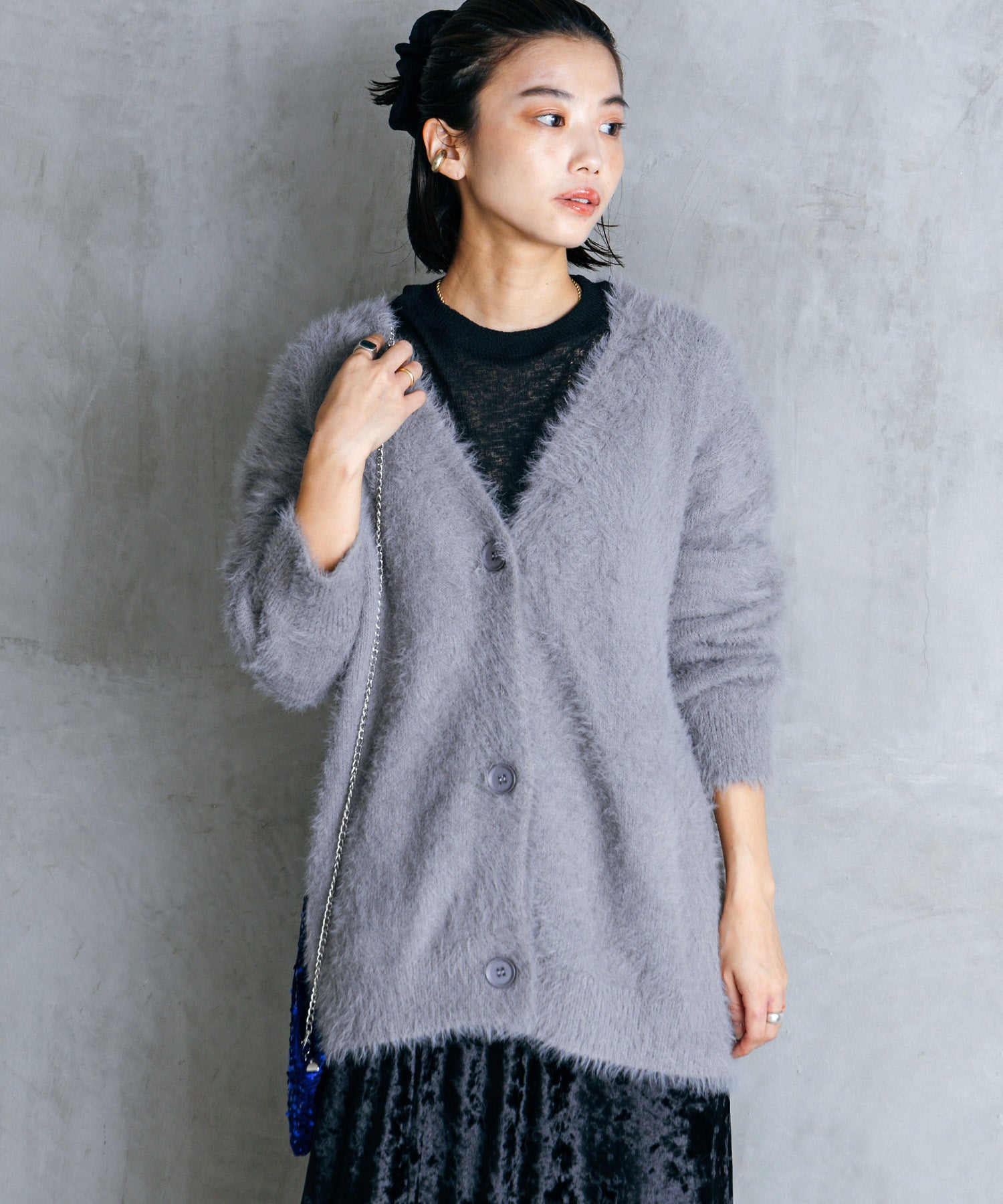 シャギーオーバーカーデ