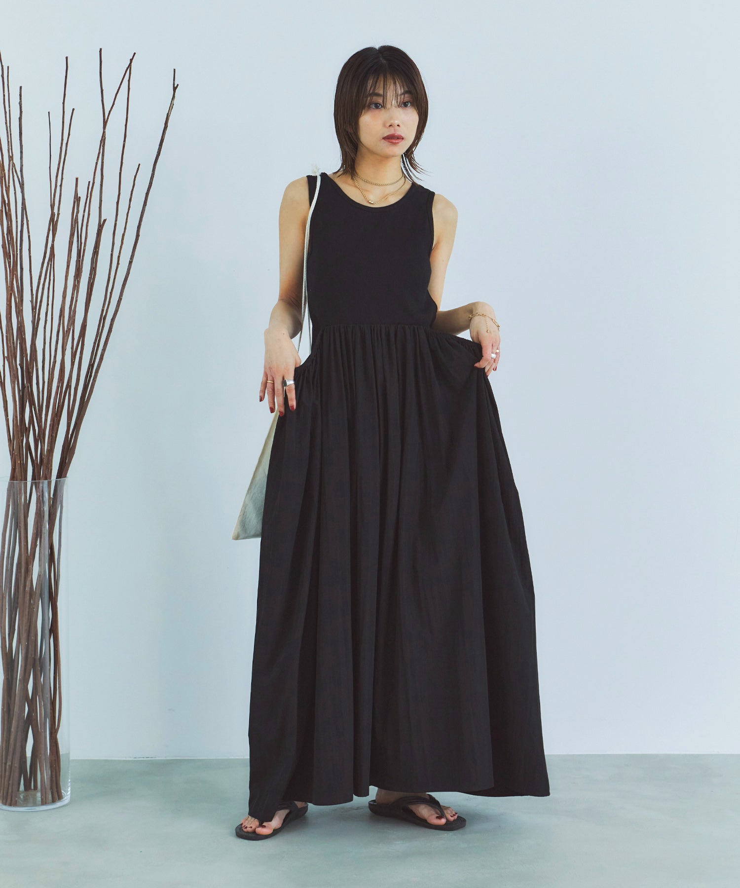 ペタルリブドッキングワンピース