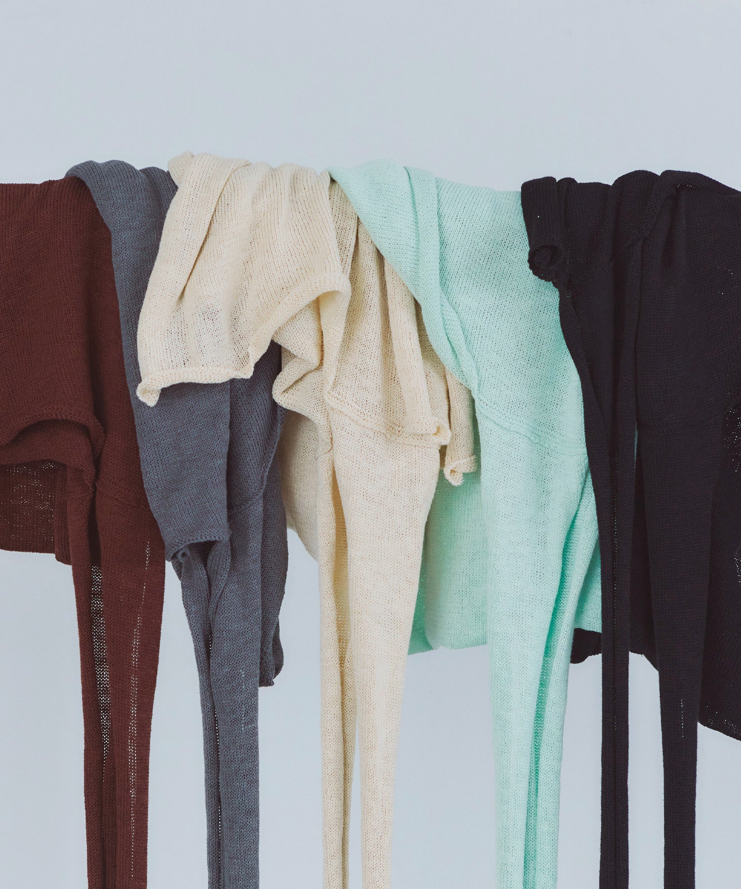 レイヤードニットラップスカート/巻きスカート