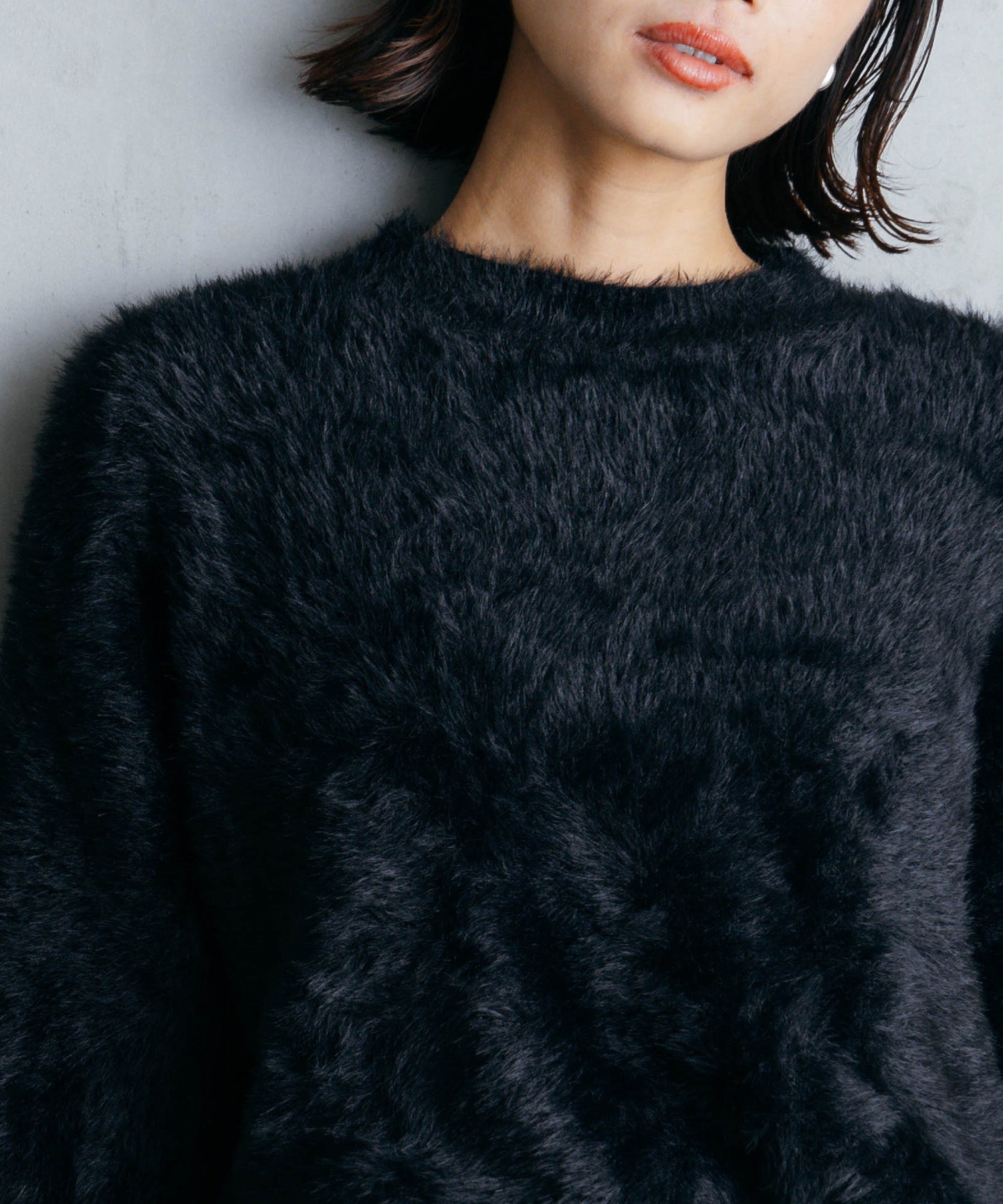 シャギーオーバーニット