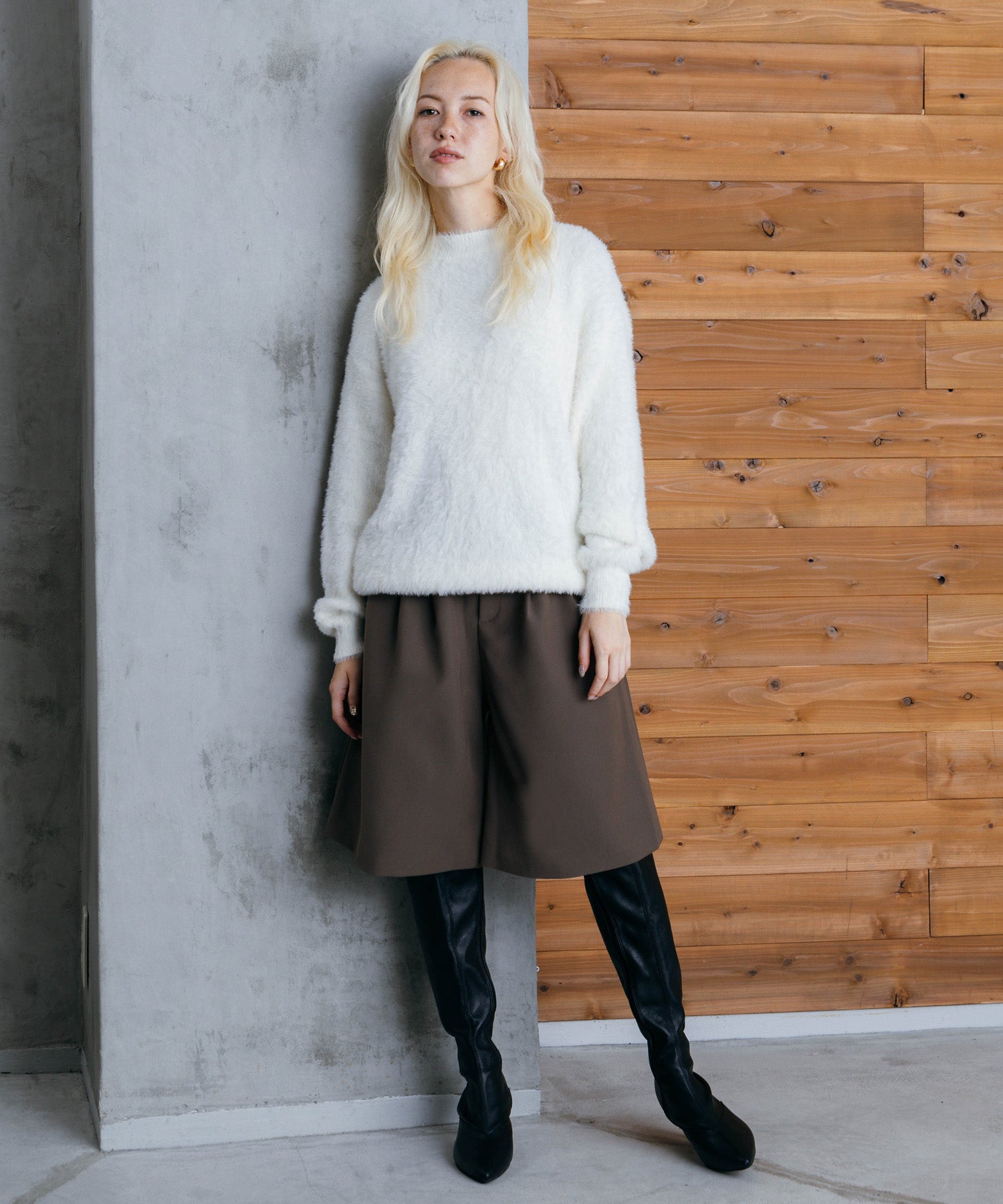 シャギーオーバーニット